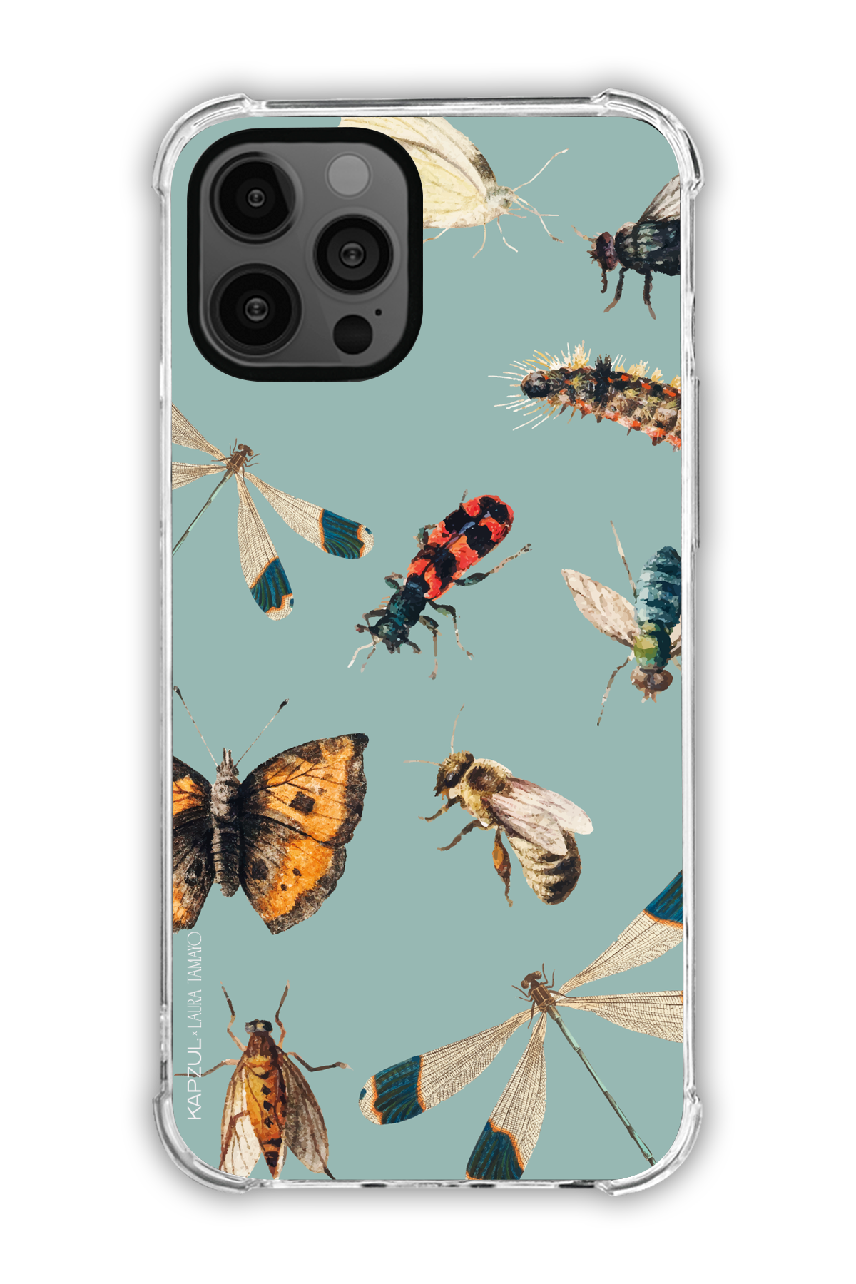 Green - Full Design – Bug Case - iPhone 12 Pro Max - Transparent Case