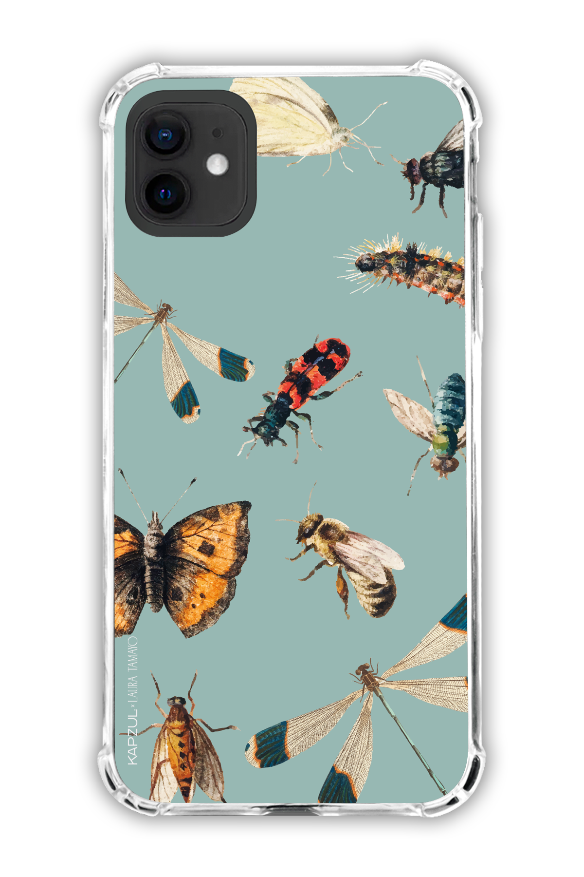 Green - Full Design – Bug Case - iPhone 12 - Transparent Case