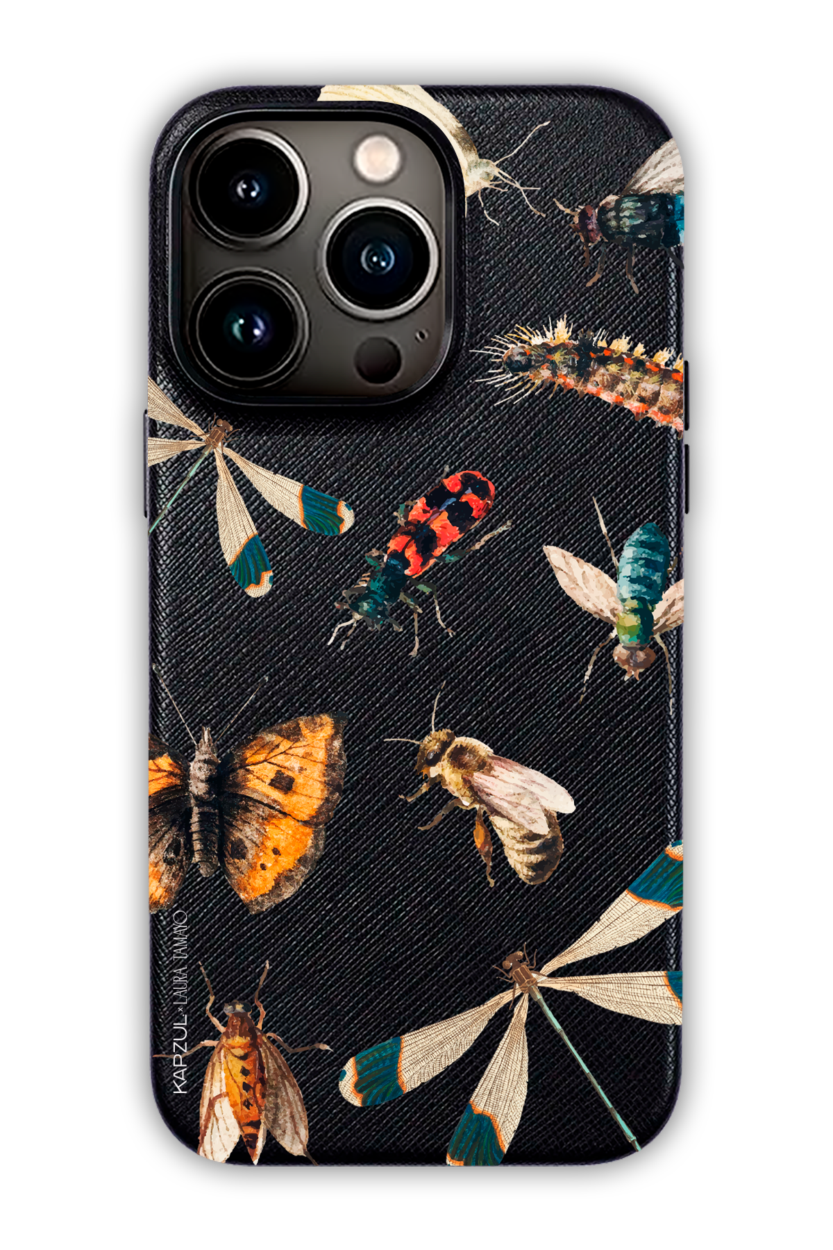Black - Full Design – Bug Case - iPhone 13 Pro Max - Leather Case