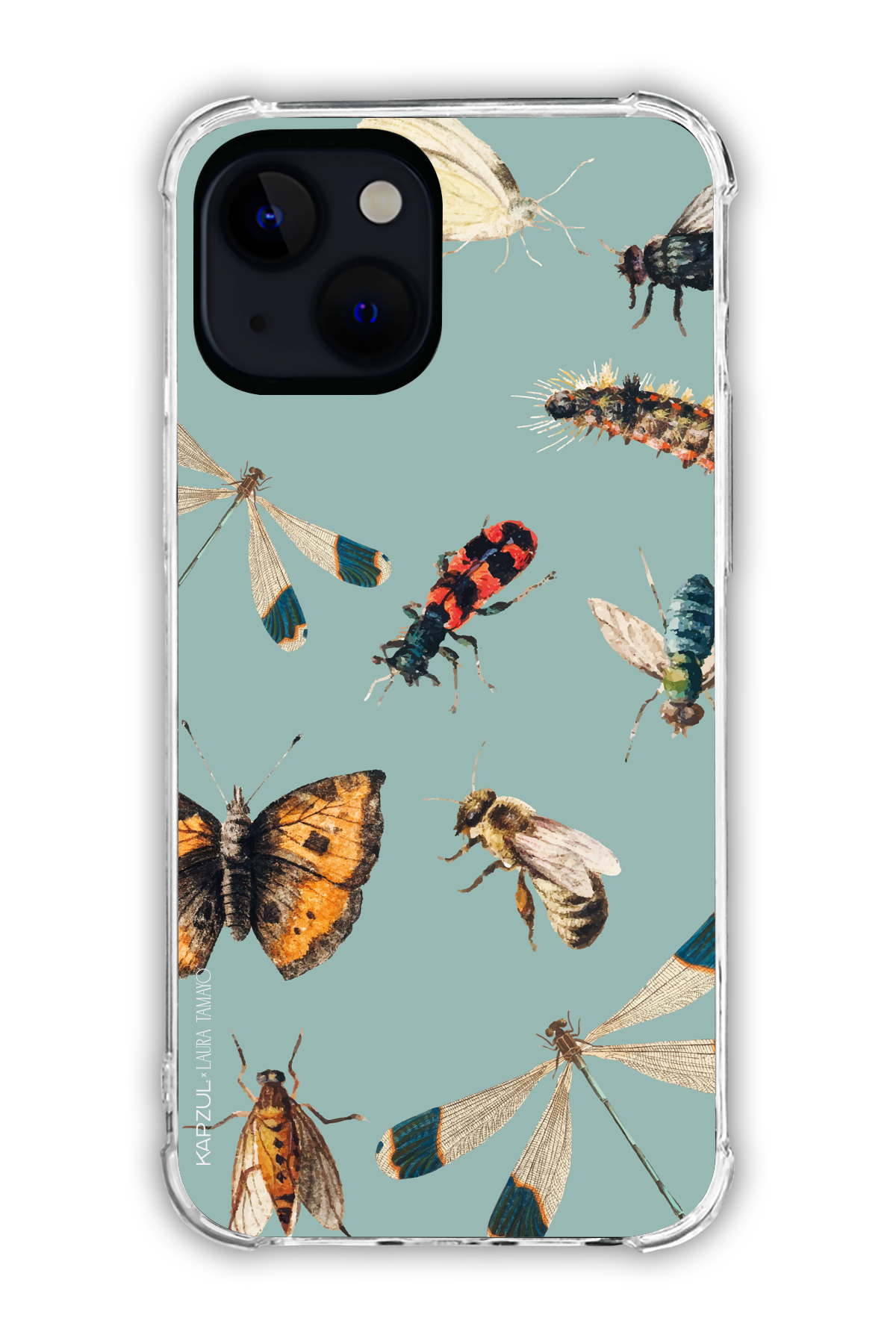 Green - Full Design – Bug Case - iPhone 13 - Transparent Case