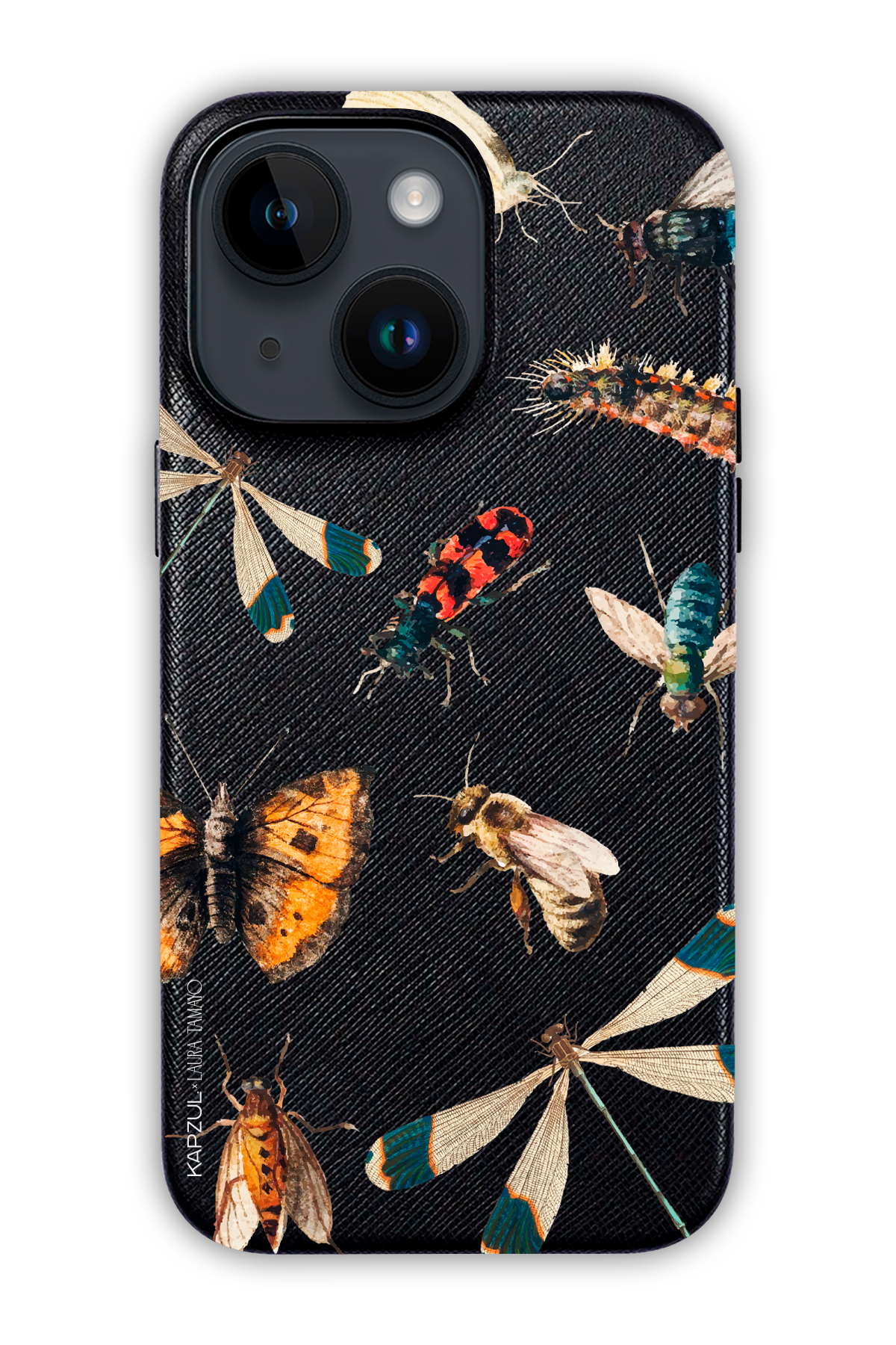 Black - Full Design – Bug Case - iPhone 14 Max - Leather Case