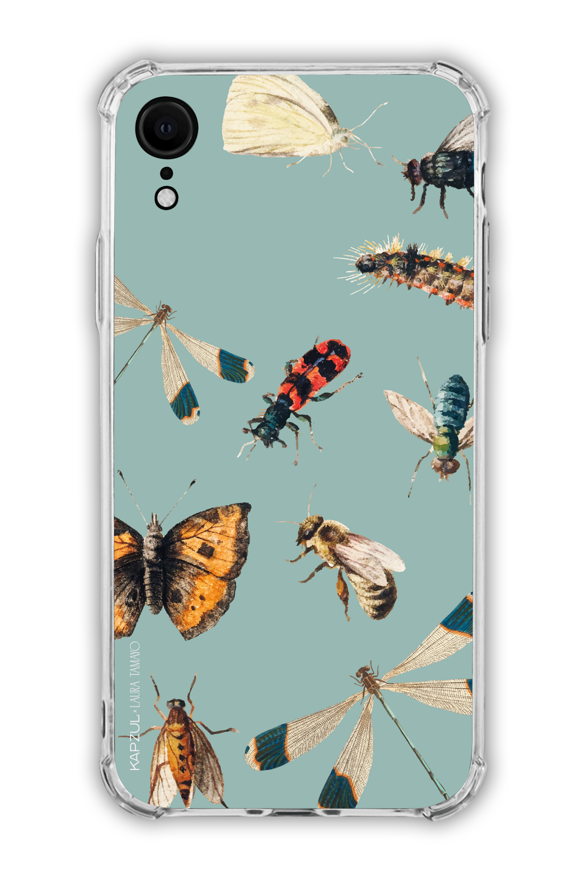 Green - Full Design – Bug Case - iPhone XR - Transparent Case