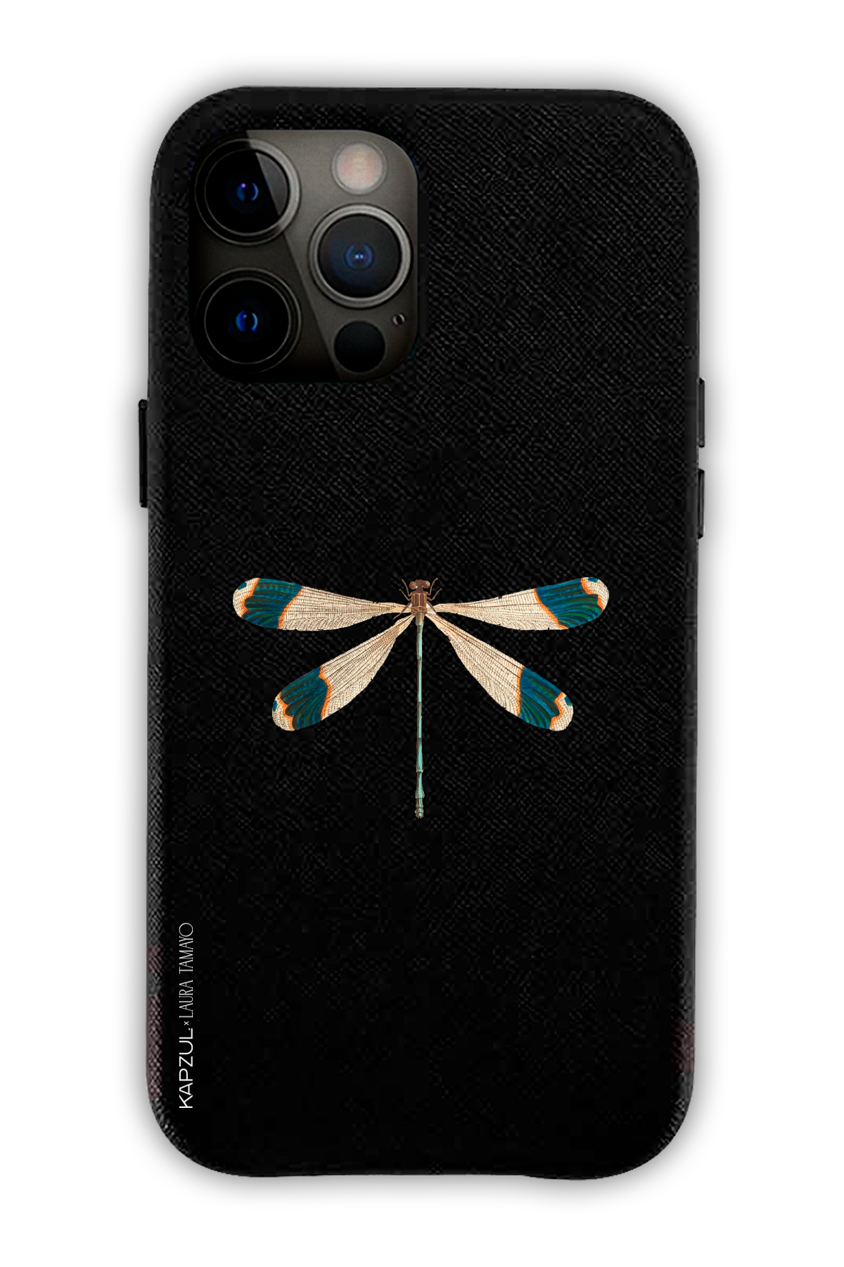 Black - Simple Design – Bug Case - iPhone 12 Pro Max - Leather Case