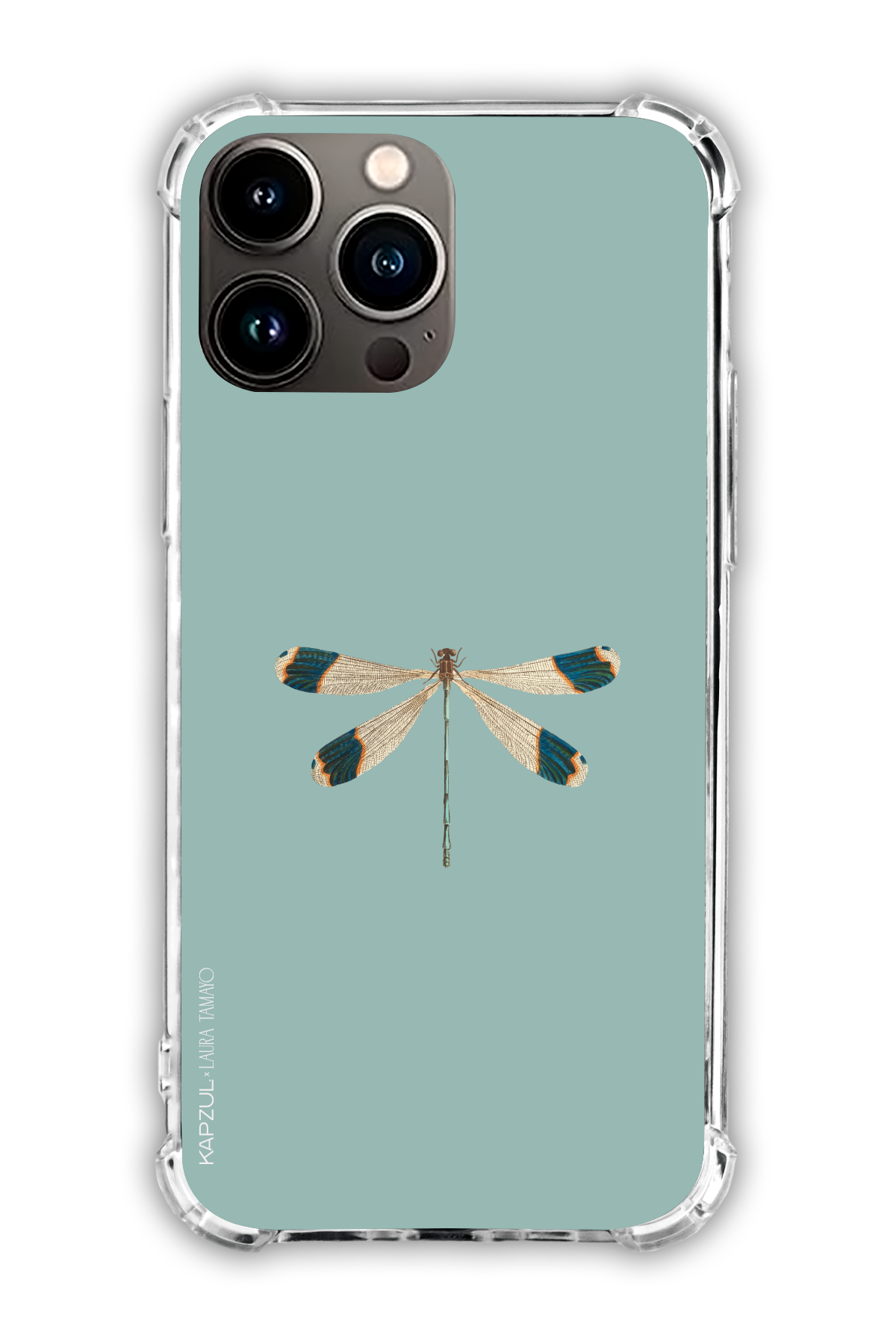 Green - Simple Design – Bug Case - iPhone 15 Pro - Transparent Case