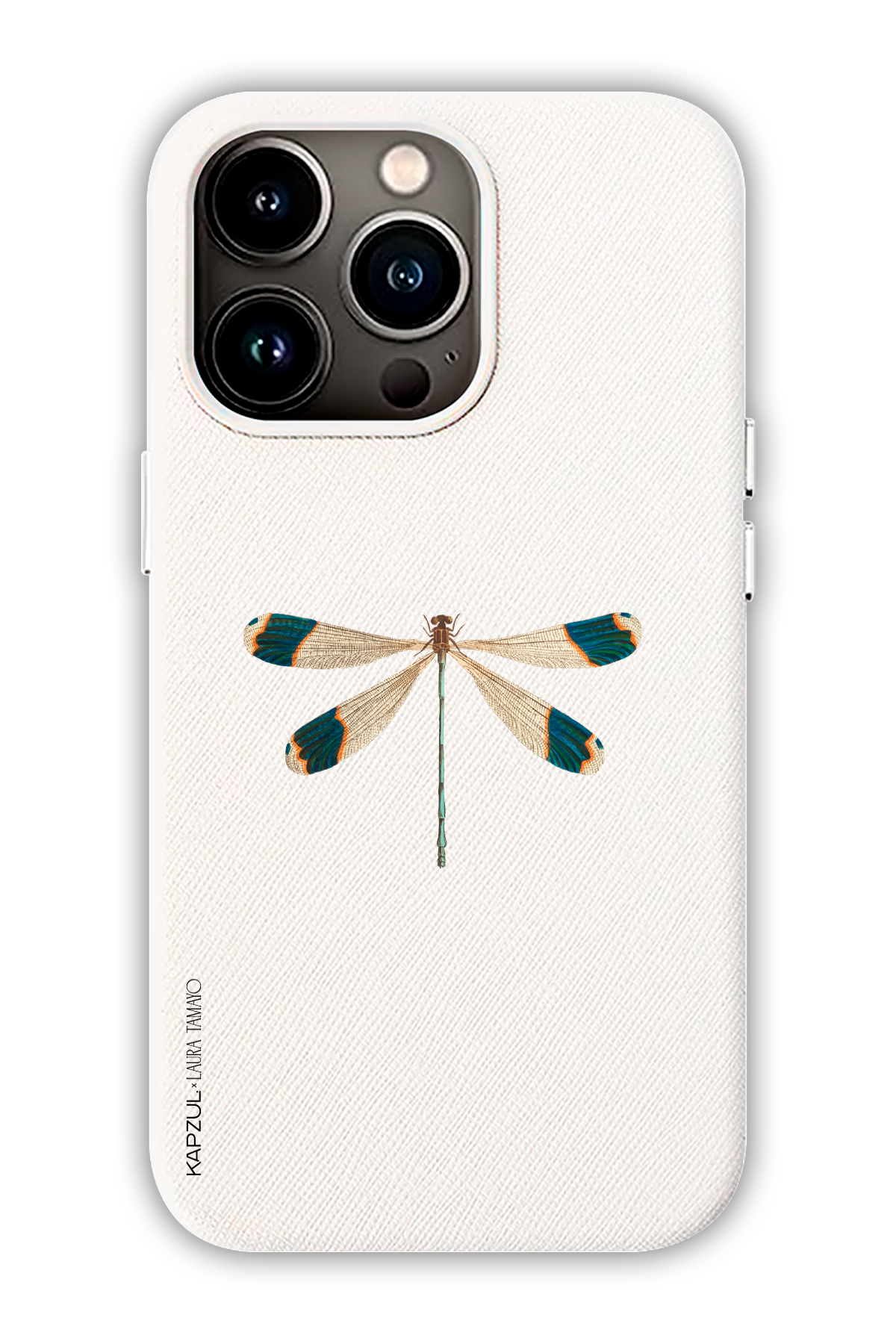 White - Simple Design – Bug Case - iPhone 13 Pro Max - Leather Case