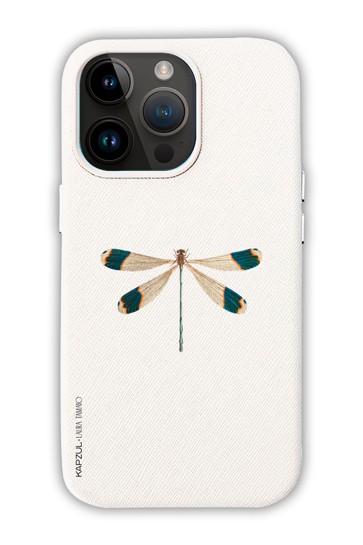 White - Simple Design – Bug Case - iPhone 14 Pro Max - Leather Case