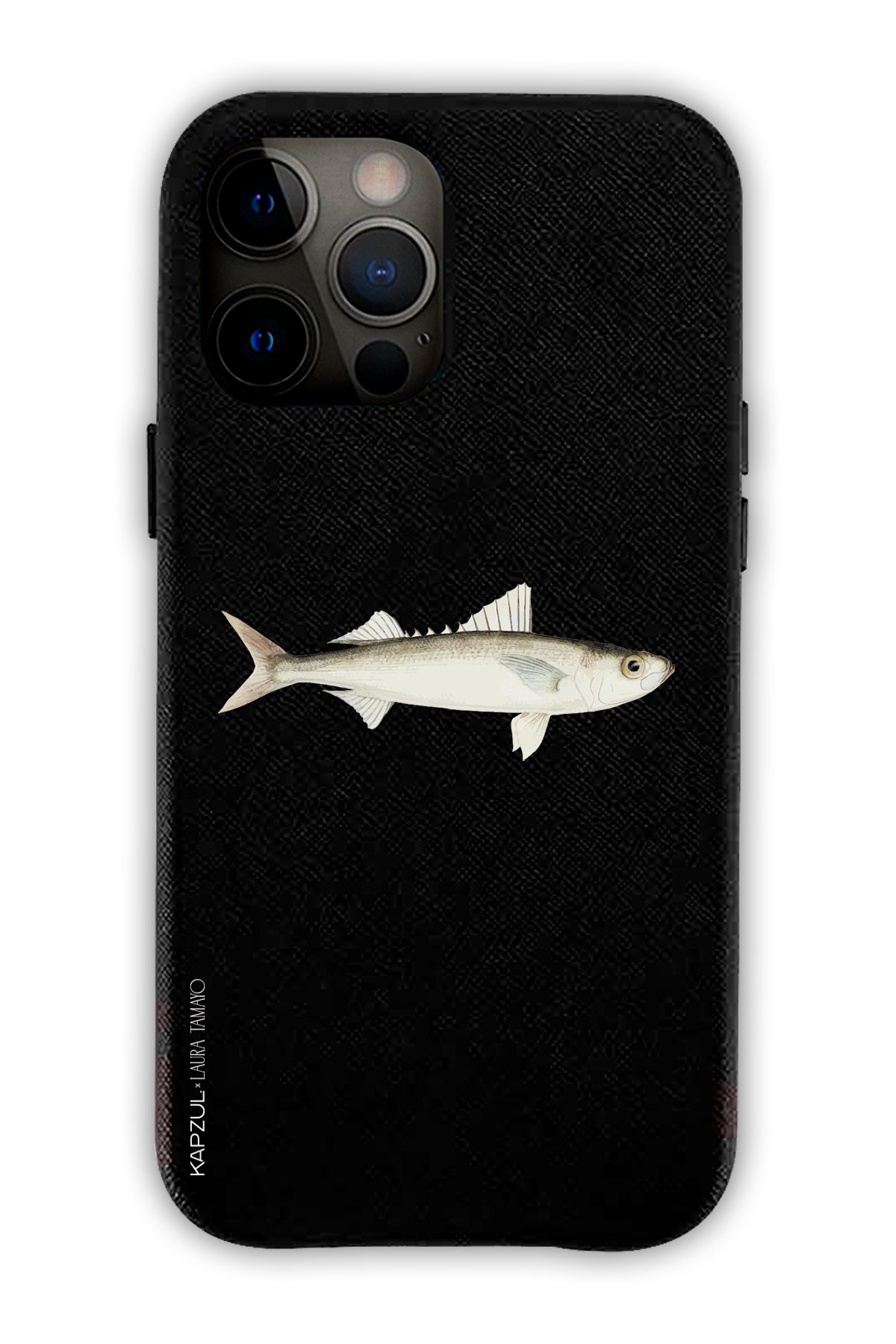 Black - Simple Design – Fish Case - iPhone 12 Pro Max- Leather Case