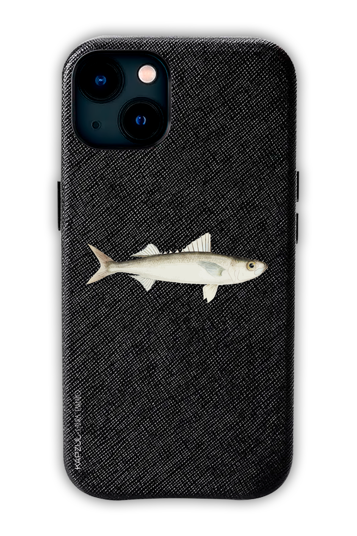 Black - Simple Design – Fish Case - iPhone 13 - Leather Case