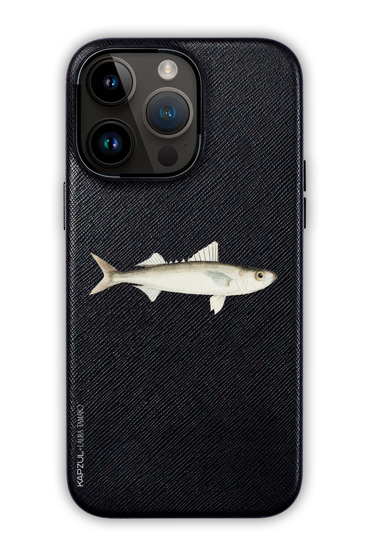 Black - Simple Design – Fish Case - iPhone 14 Pro Max - Leather Case