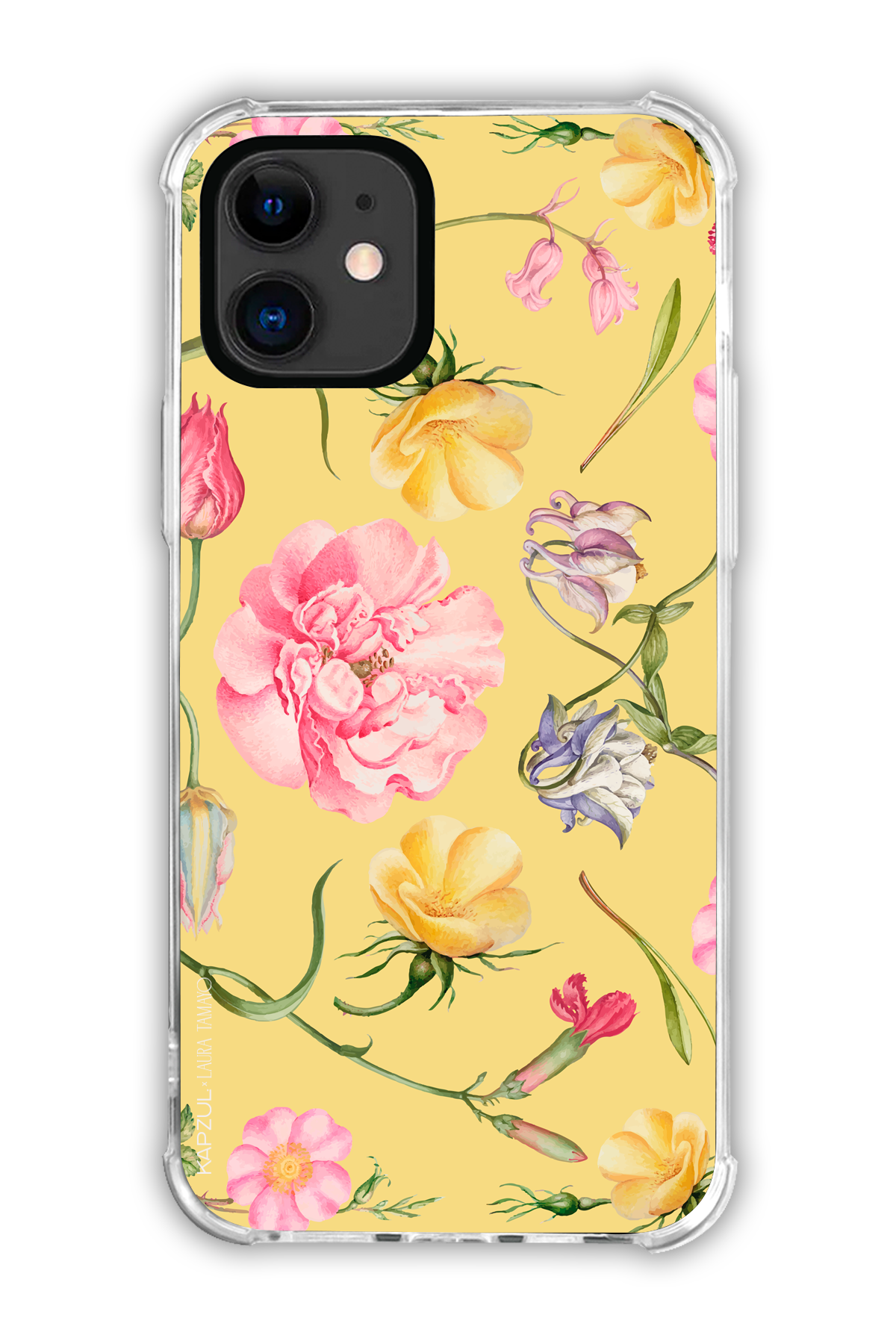 Yellow - Full Design – Flower Case - iPhone 11 - Transparent Case