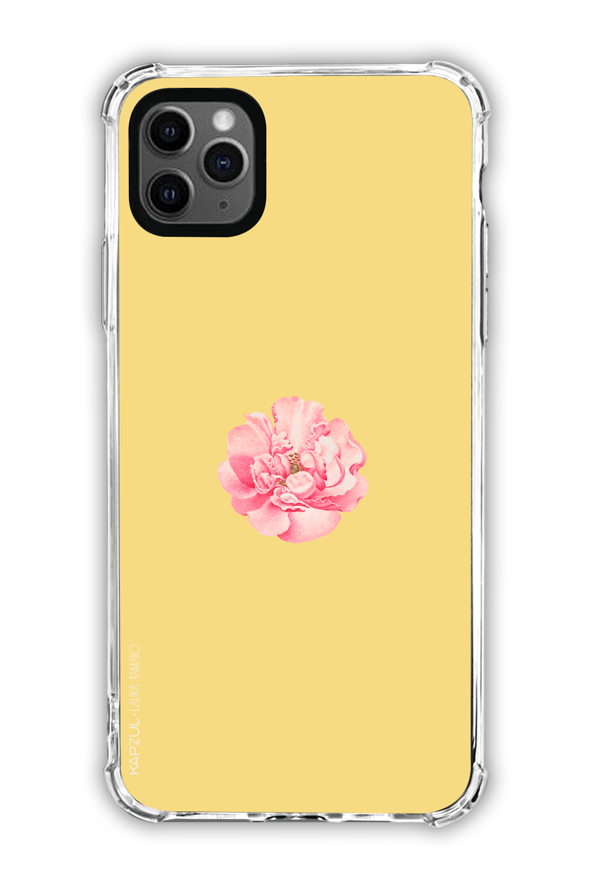 Yellow - Simple Design – Flower Case - iPhone 11 Pro Max - Transparent Case