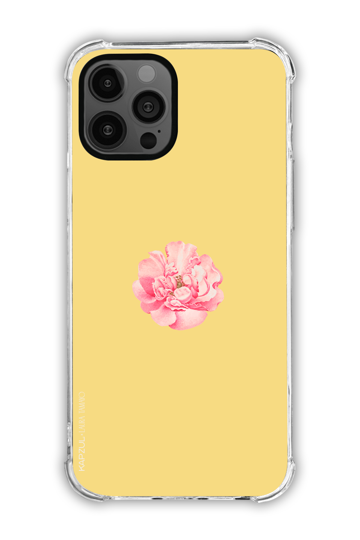 Yellow - Simple Design – Flower Case - iPhone 12 Pro Max - Transparent Case