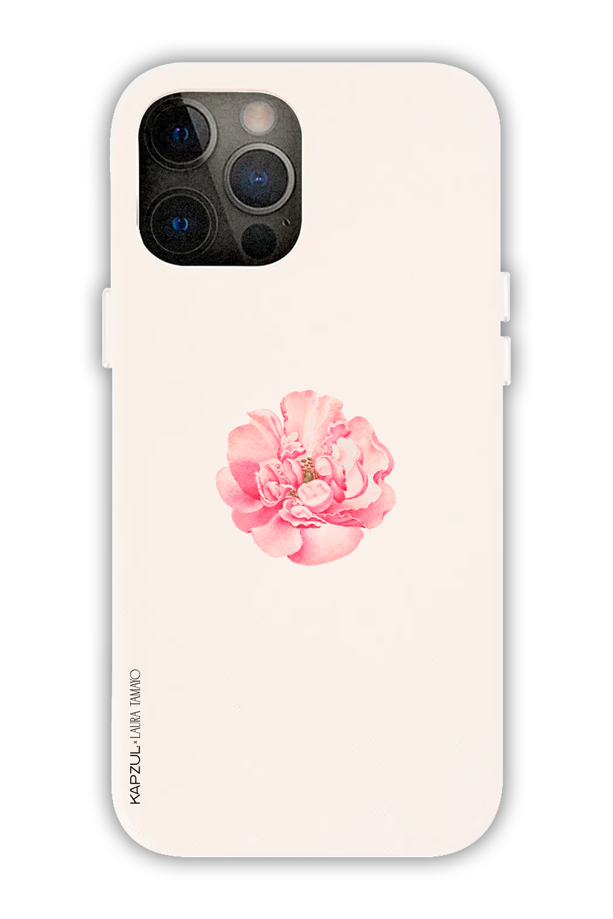 White - Simple Design – Flower Case - iPhone 12 Pro Max - Leather Case