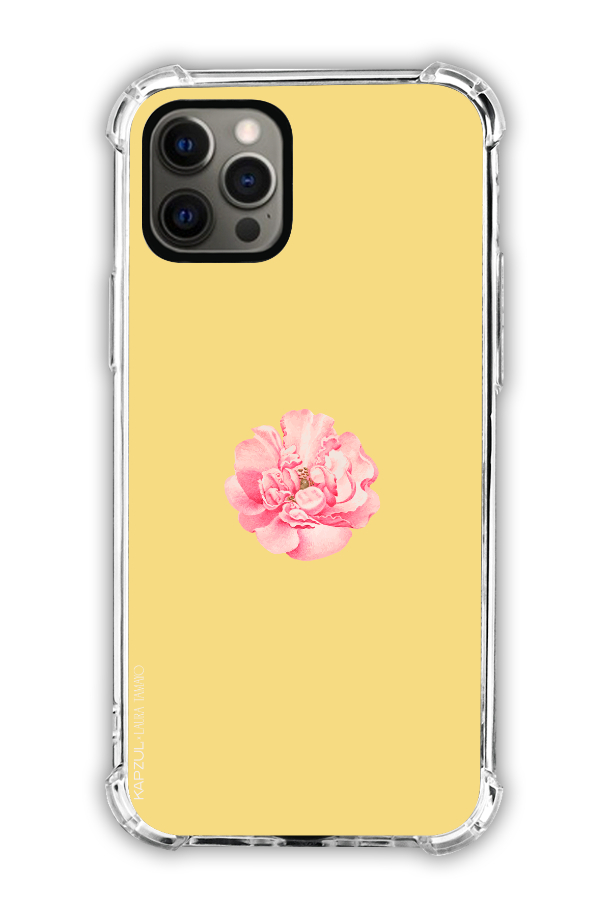 Yellow - Simple Design – Flower Case - iPhone 12 Pro - Transparent Case