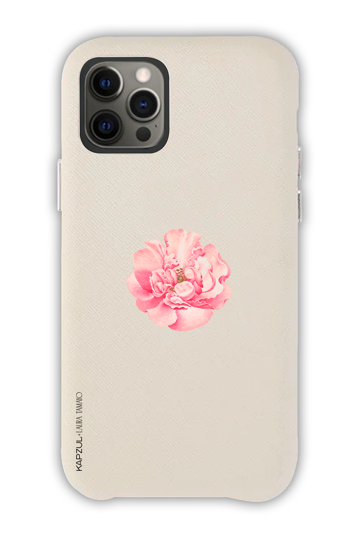 White - Simple Design – Flower Case - iPhone 12 Pro - Leather Case