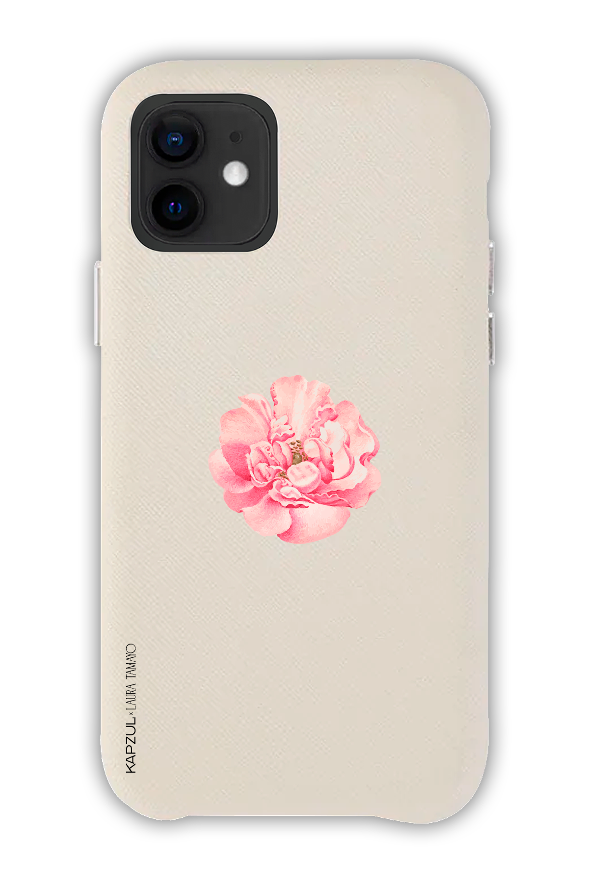 White - Simple Design – Flower Case - iPhone 12 - Leather Case