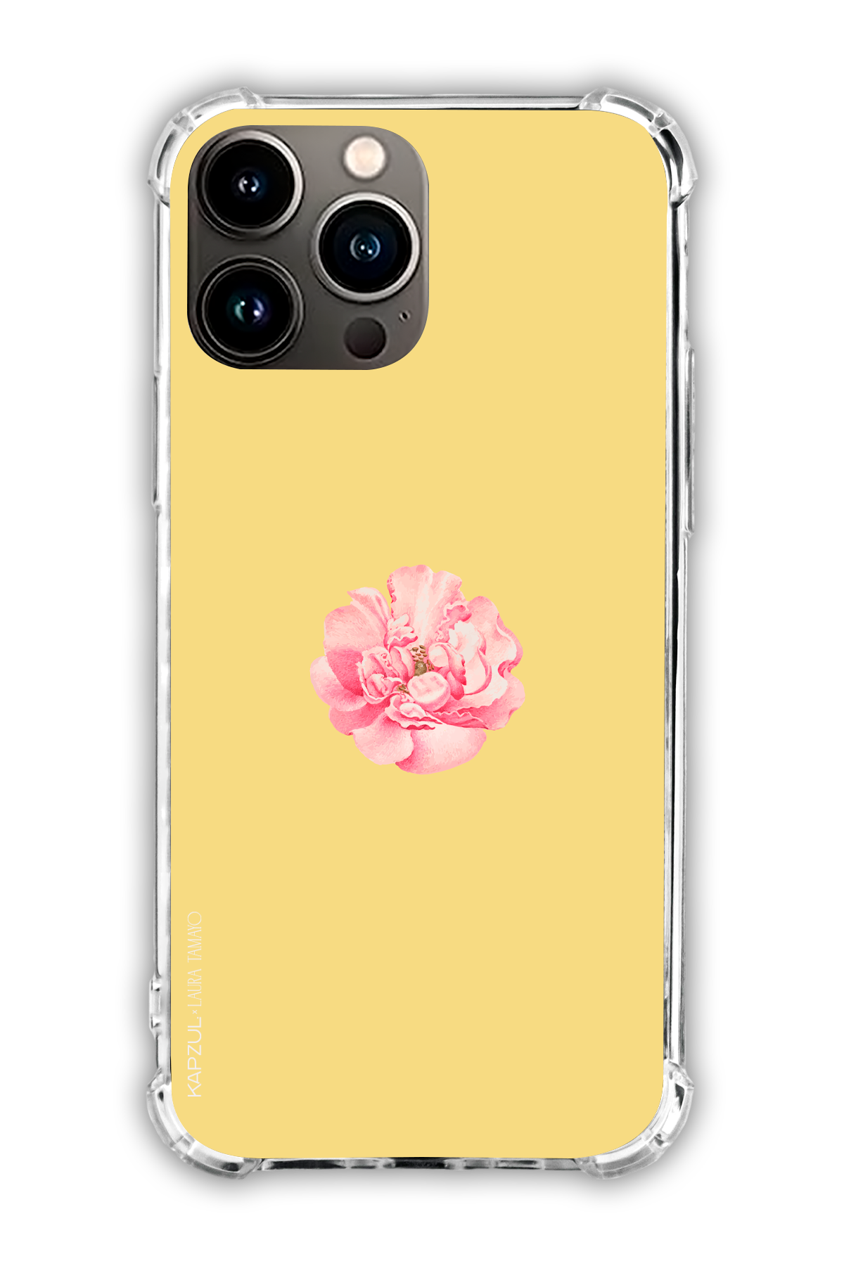 Yellow - Simple Design – Flower Case - iPhone 13 Pro Max - Transparent Case