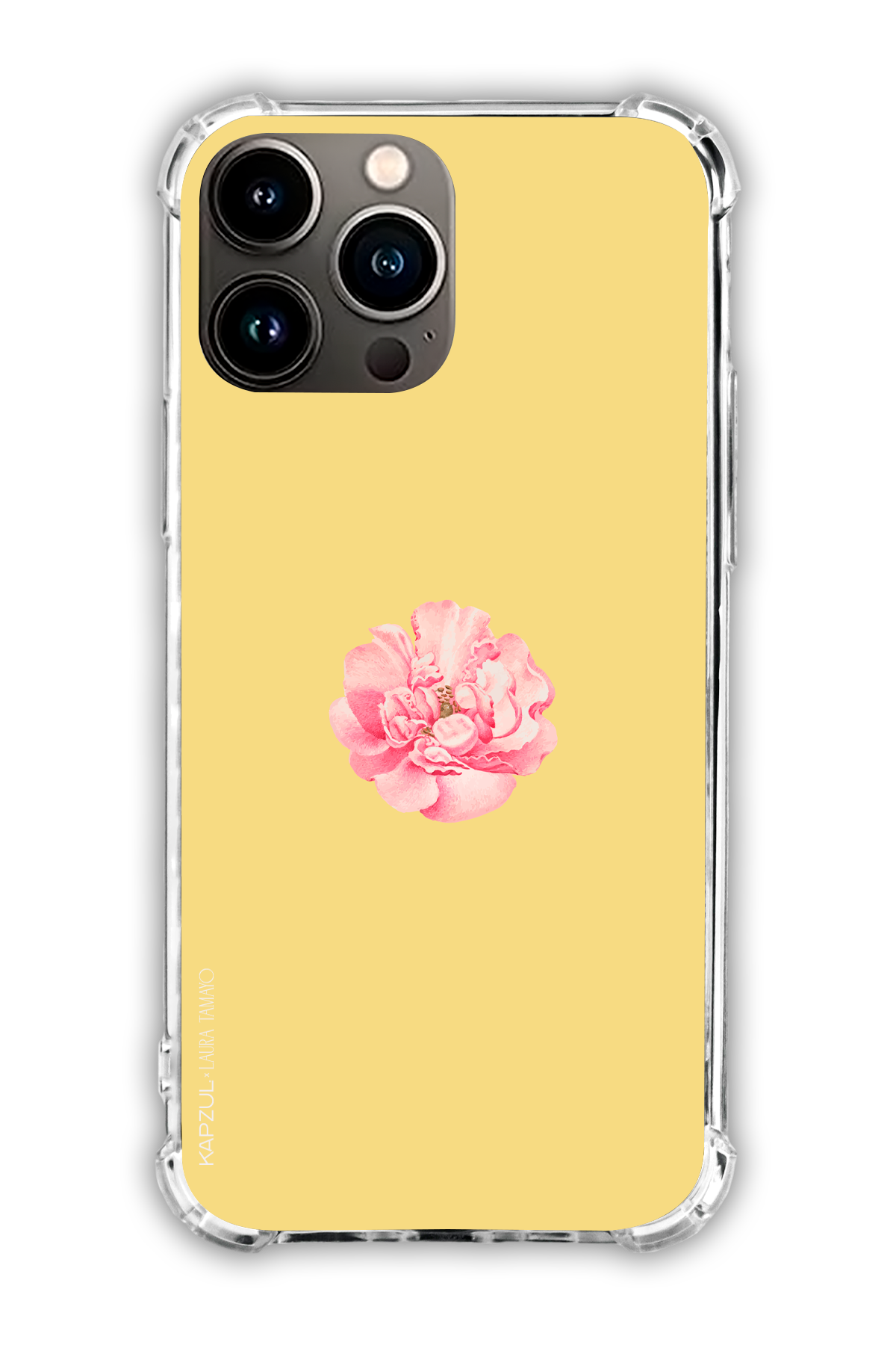 Yellow - Simple Design – Flower Case - iPhone 15 Pro Max - Transparent Case