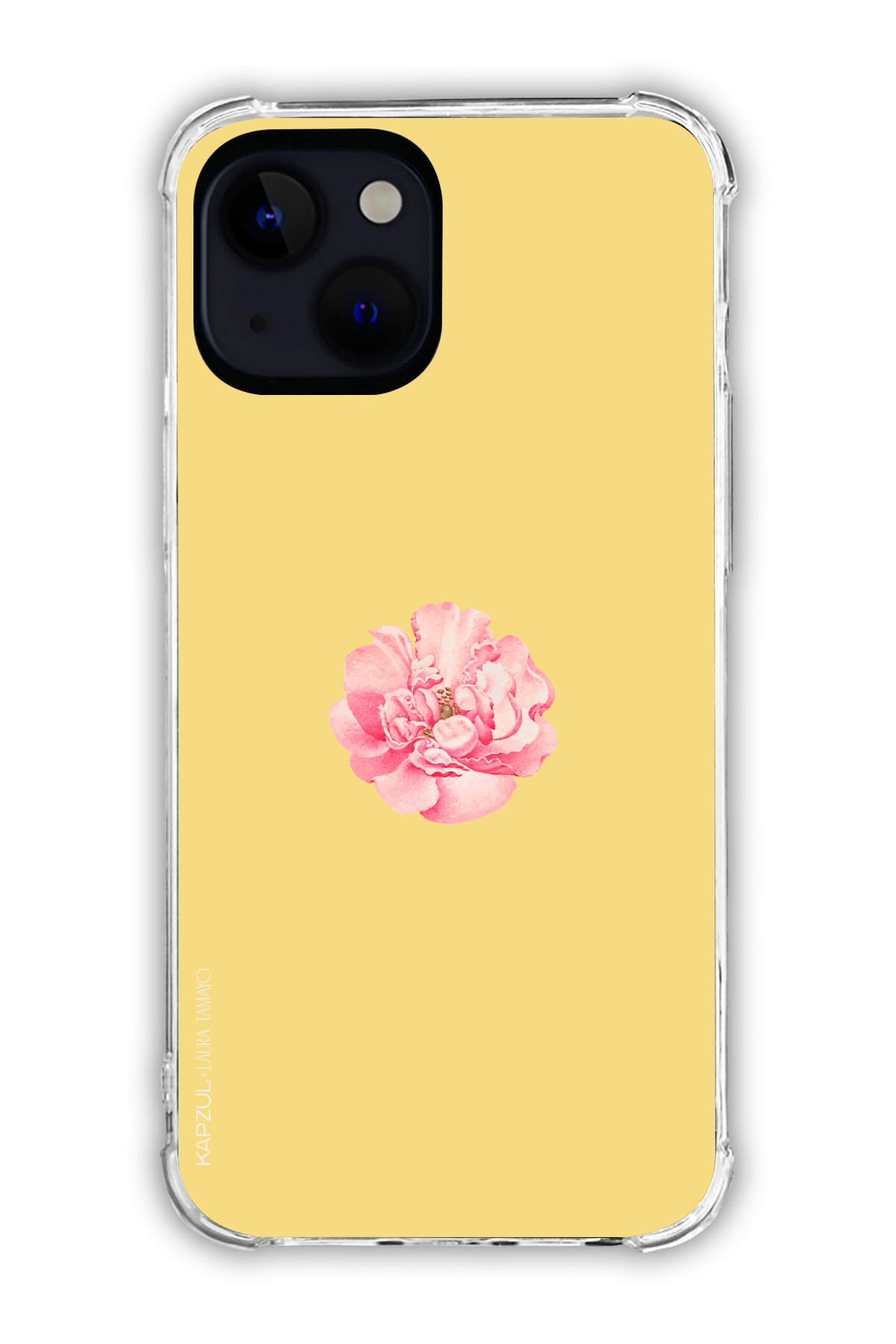 Yellow - Simple Design – Flower Case - iPhone 15 - Transparent Case