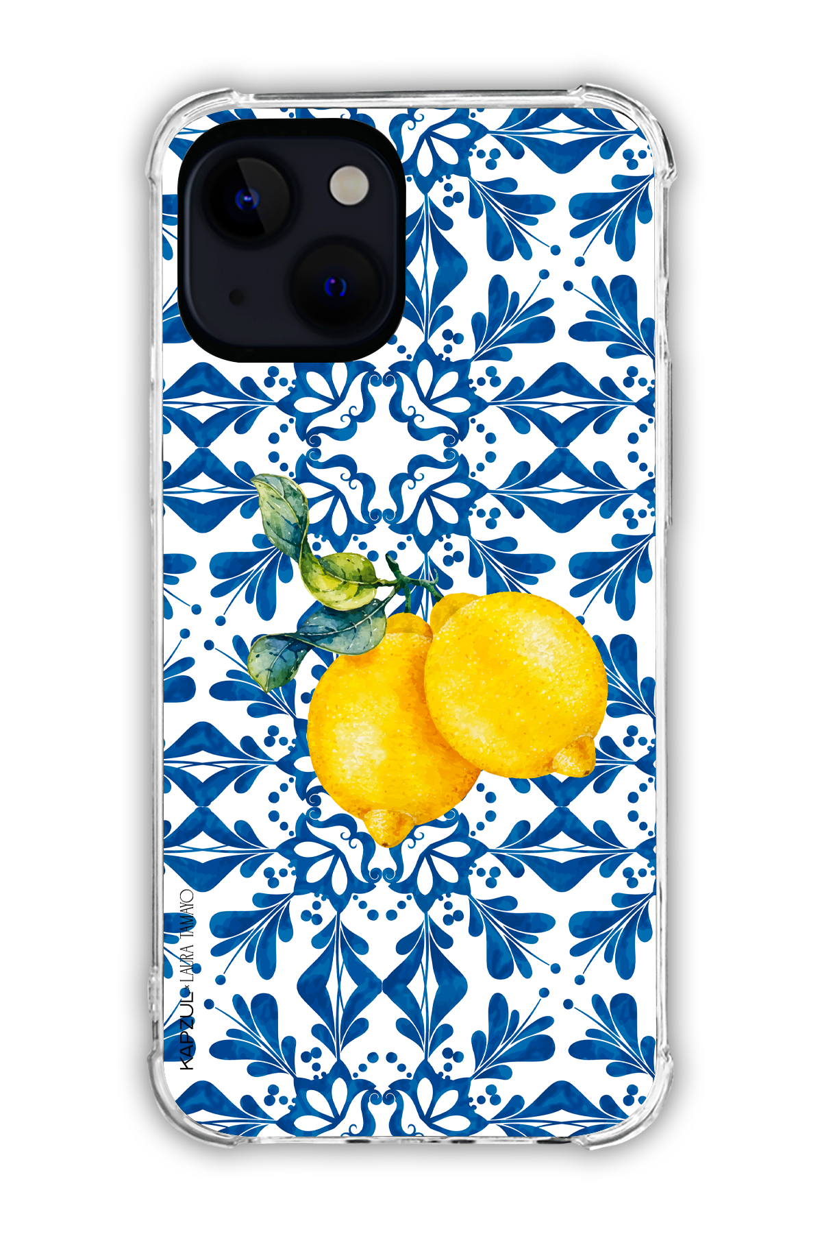 Full Design 2 – Lemons Case - iPhone 15 Plus - Transparent Case