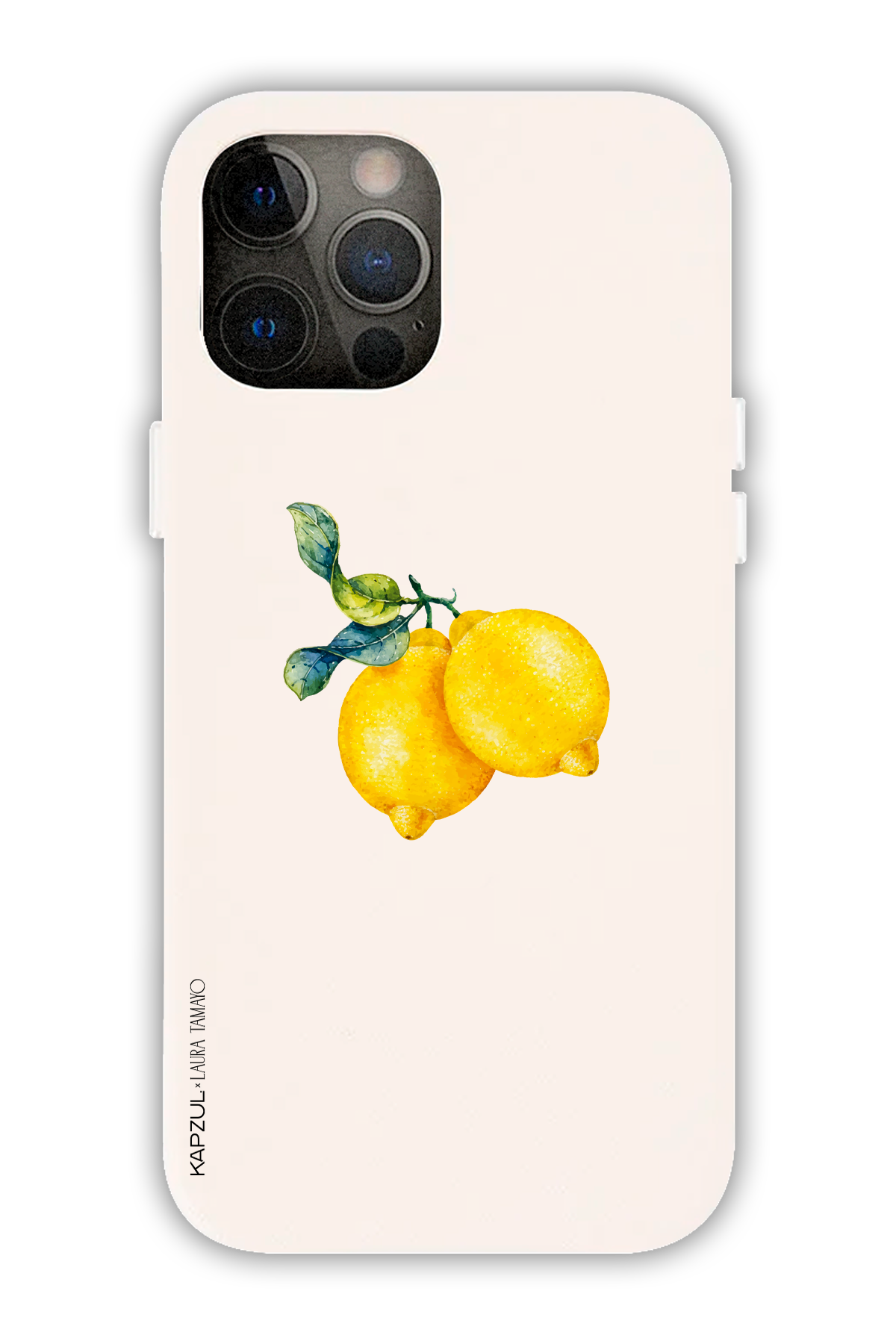 White - Simple Design – Lemons Case - iPhone 12 Pro Max - Leather Case