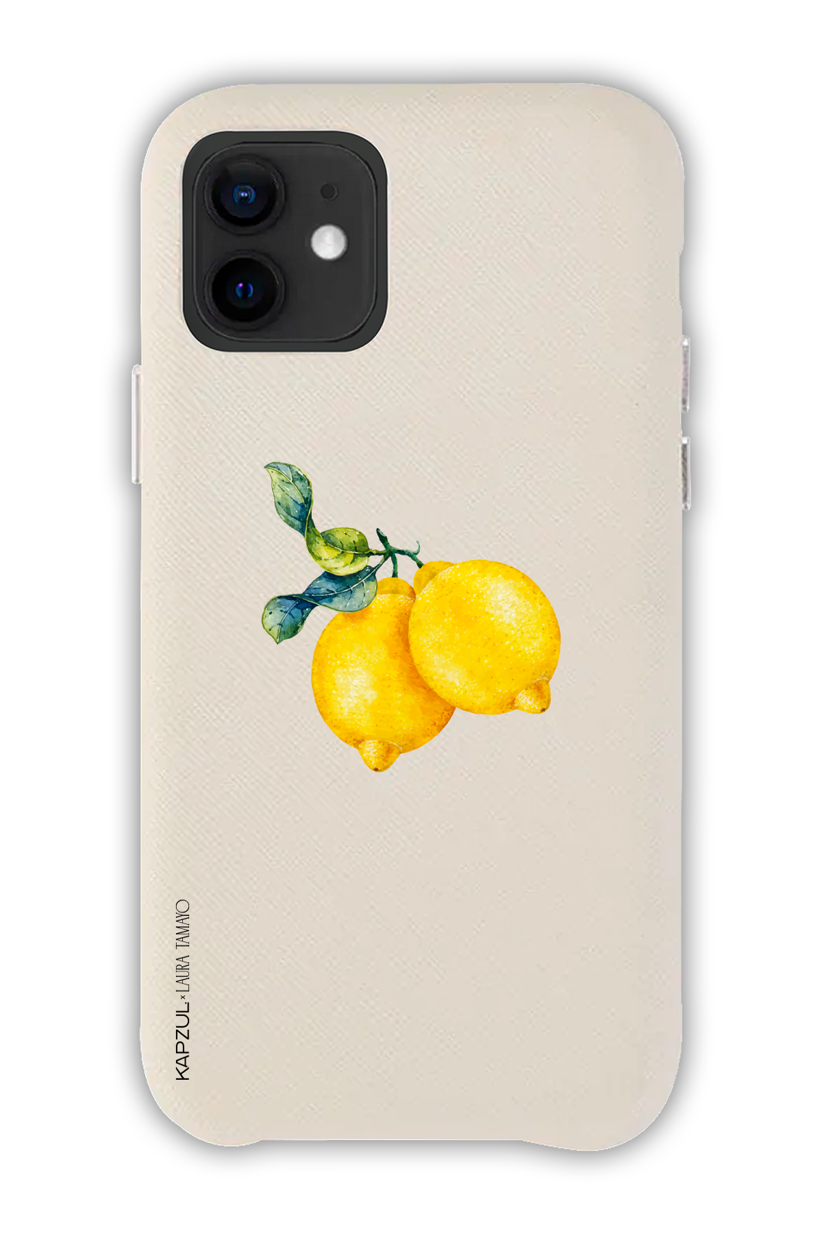 White - Simple Design – Lemons Case - iPhone 12 - Leather Case