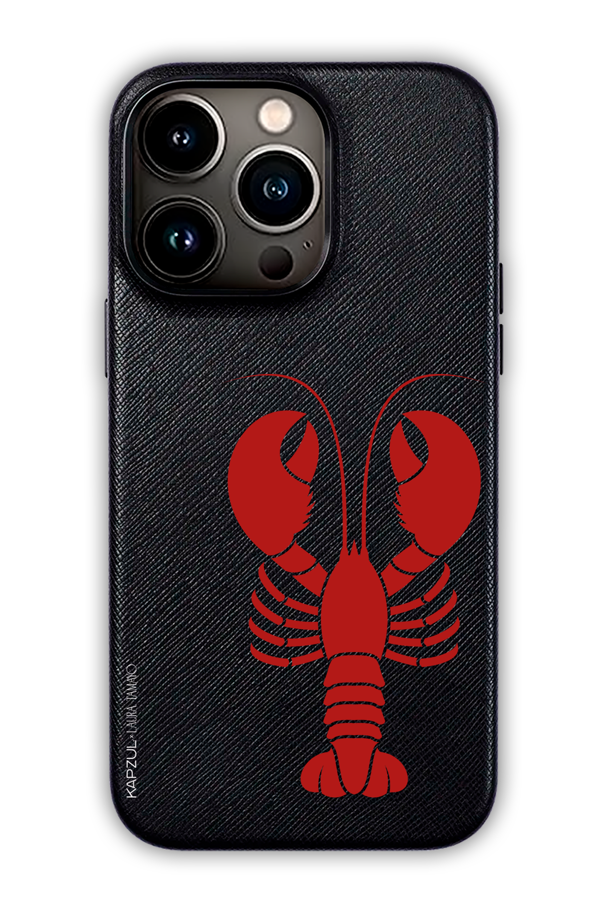 Black - Simple Design – Lobster Case - iPhone 13 Pro Max - Leather Case