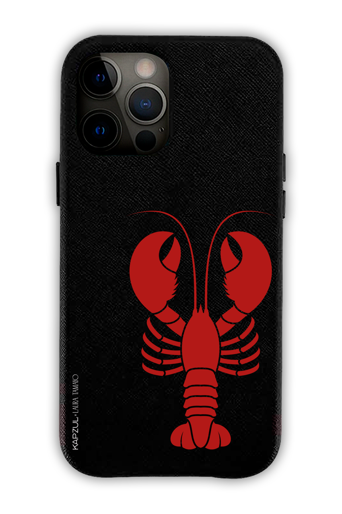 Black - Simple Design – Lobster Case - iPhone 12 Pro Max - Leather Case