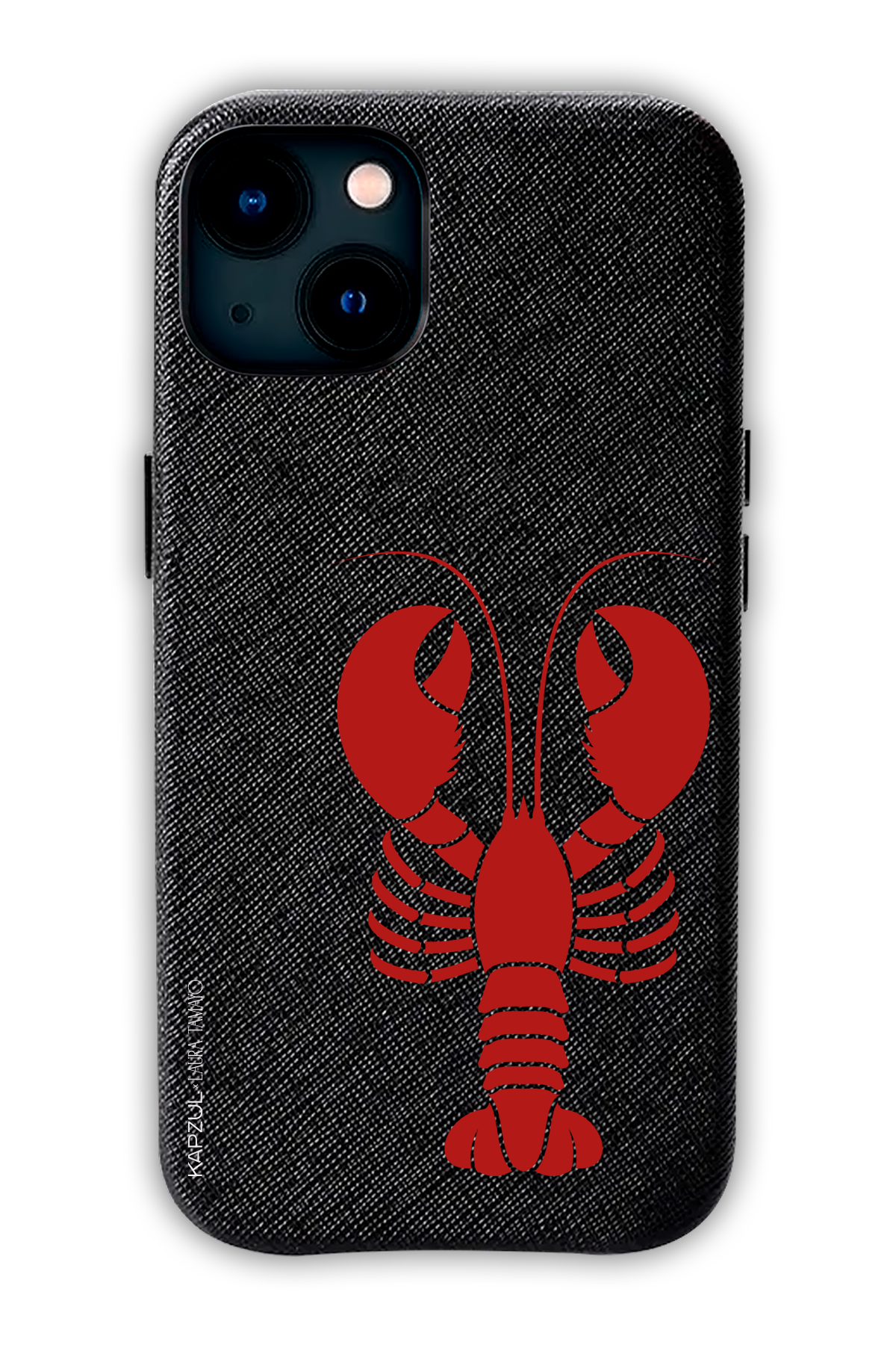 Black - Simple Design – Lobster Case - iPhone 13 - Leather Case