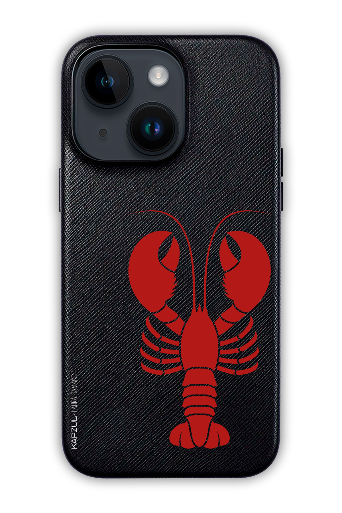 Black - Simple Design – Lobster Case - iPhone 14 Max - Leather Case