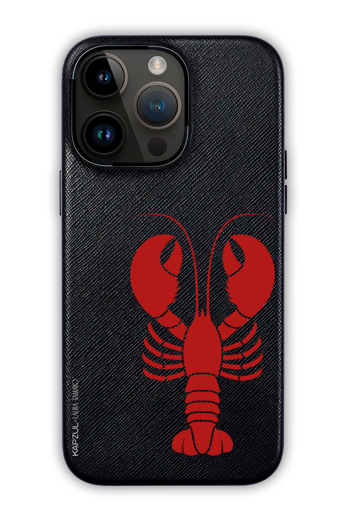 Black - Simple Design – Lobster Case - iPhone 14 Pro - Leather Case