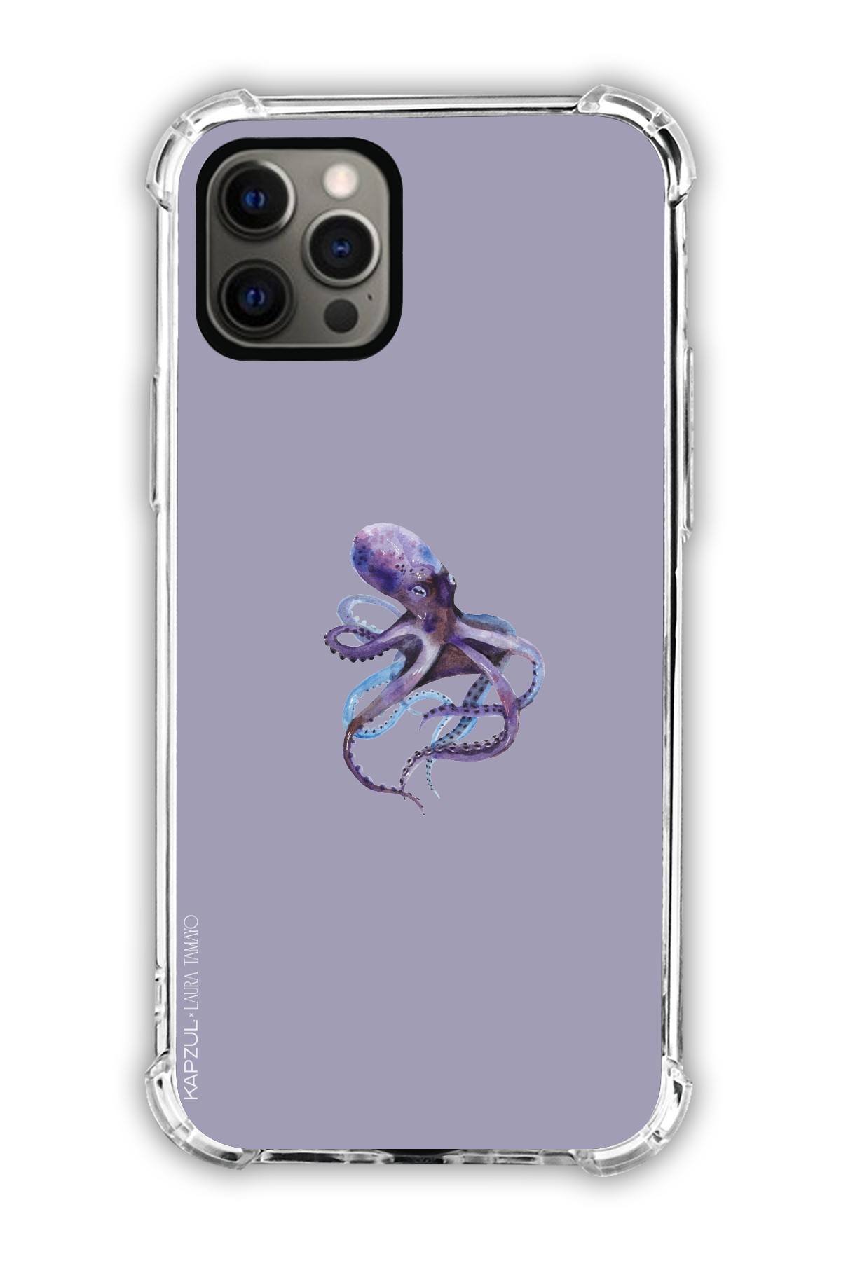 Purple - Simple Design – Marine Life Case - iPhone 12 Pro - Transparent Case