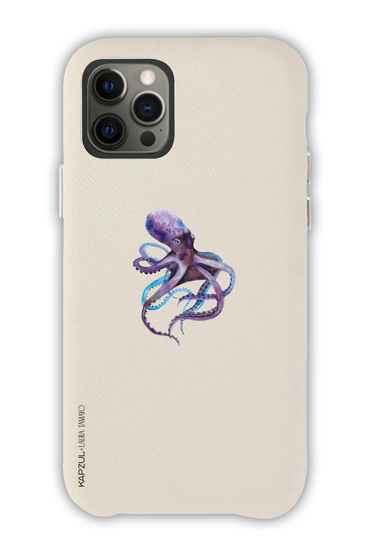 White - Simple Design – Marine Life Case - iPhone 12 Pro - Leather Case