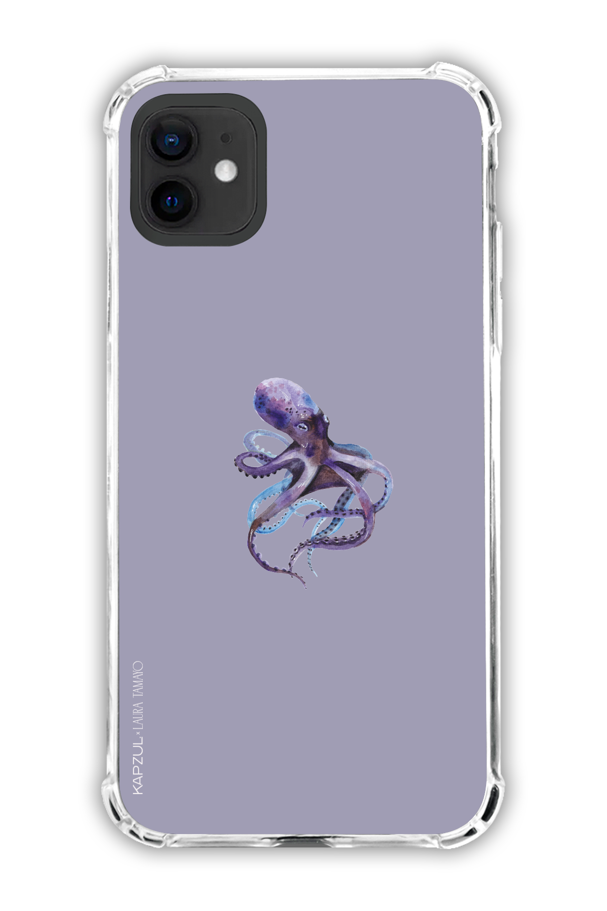 Purple - Simple Design – Marine Life Case - iPhone 12 - Transparent Case