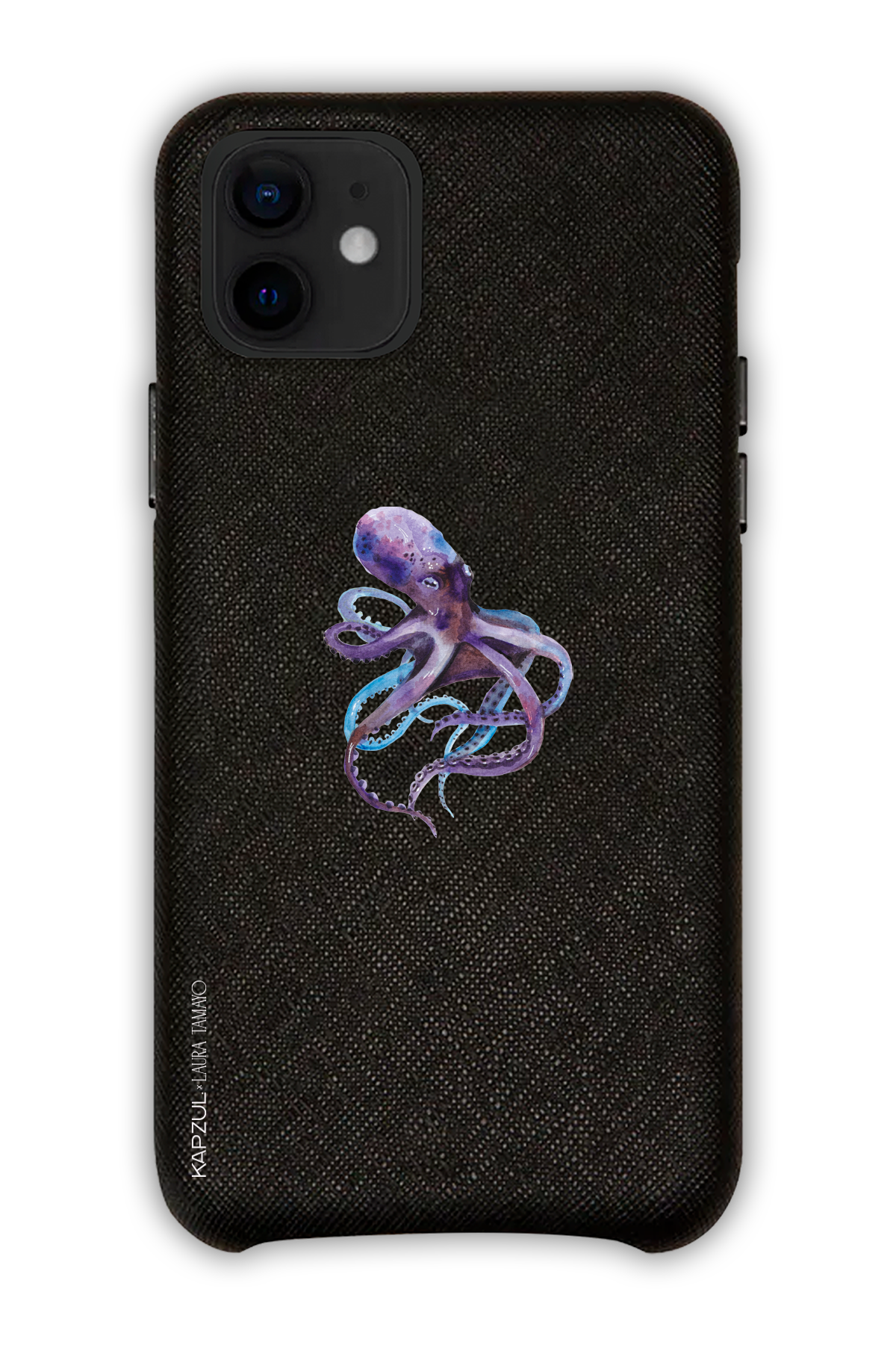 Black - Simple Design – Marine Life Case - iPhone 12 - Leather Case
