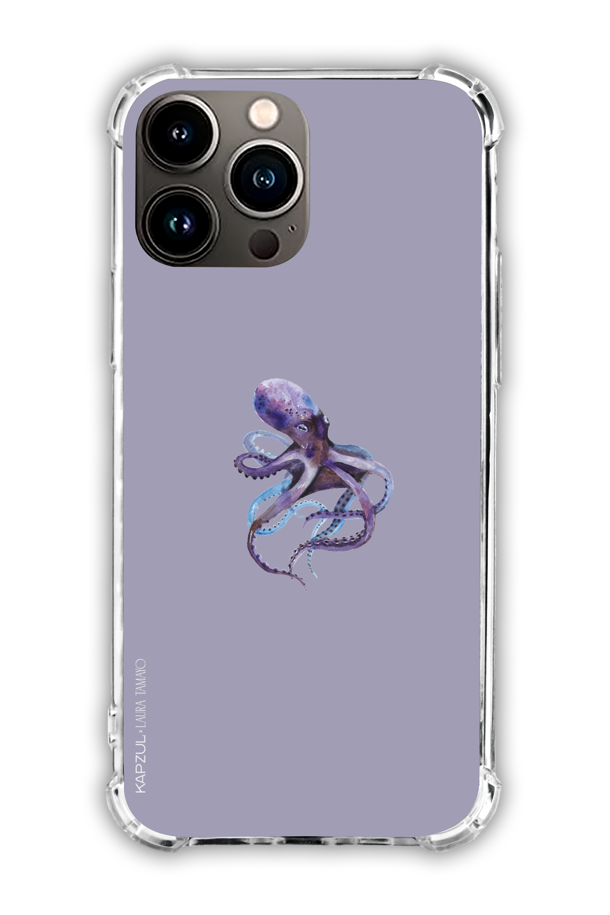 Purple - Simple Design – Marine Life Case - iPhone 15 Pro - Transparent Case