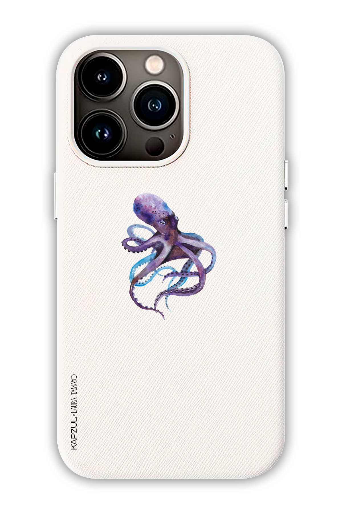 White - Simple Design – Marine Life Case - iPhone 13 Pro Max - Leather Case