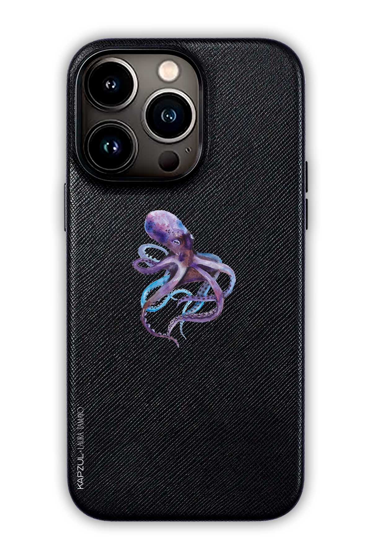 Black - Simple Design – Marine Life Case - iPhone 13 Pro Max - Leather Case