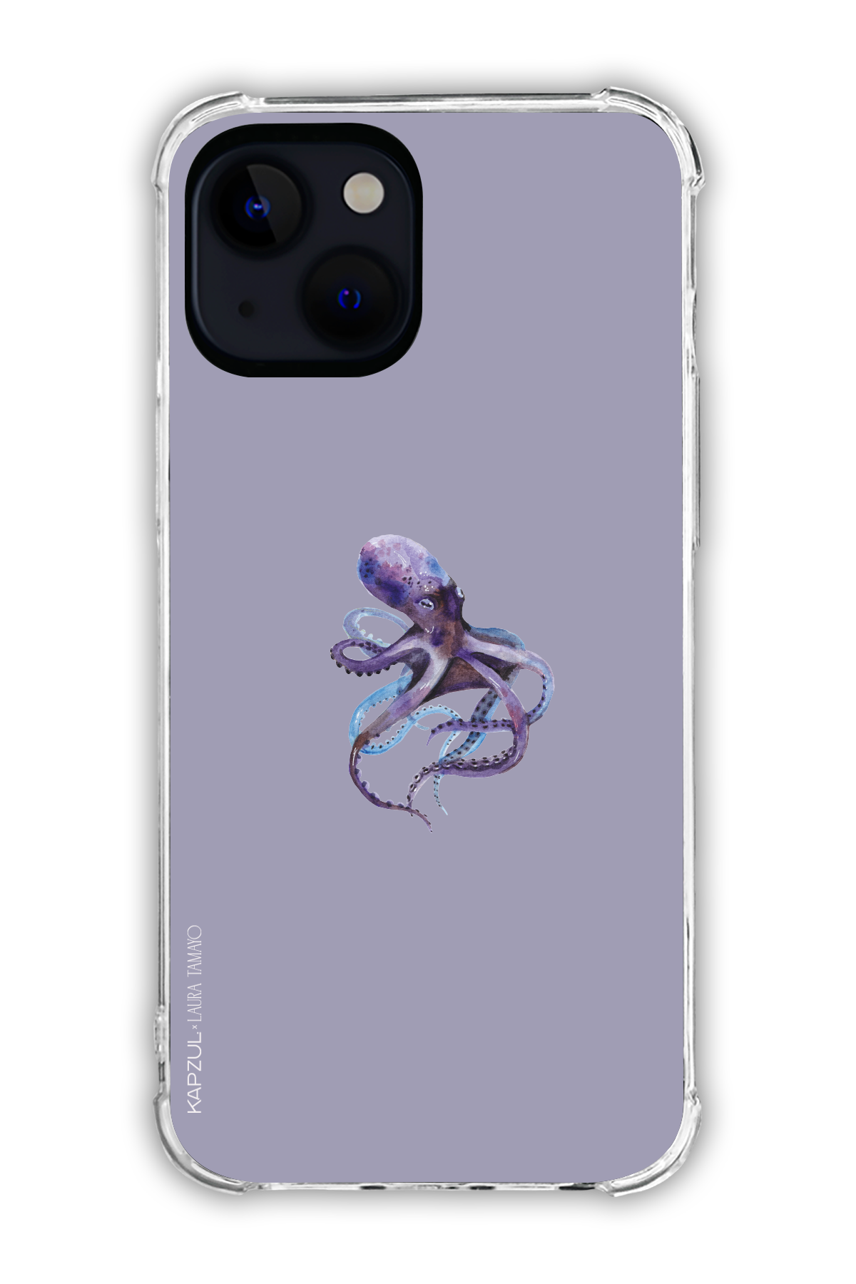 Purple - Simple Design – Marine Life Case - iPhone 15 - Transparent Case