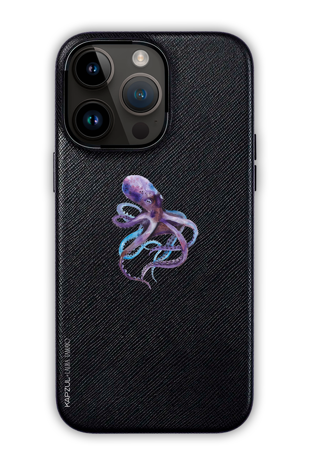 Black - Simple Design – Marine Life Case - iPhone 14 Pro Max - Leather Case