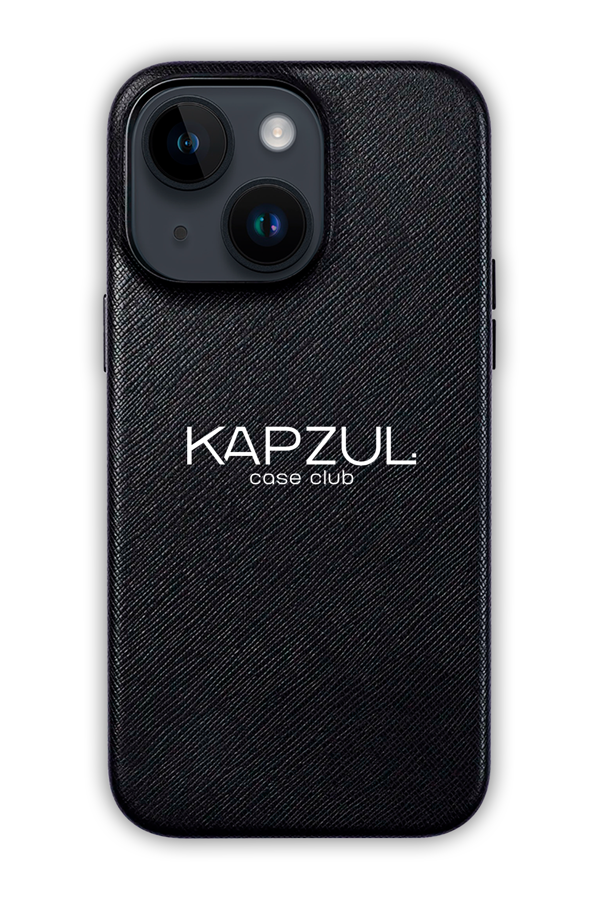 Black - iPhone 14 - Leather Case (Logo)
