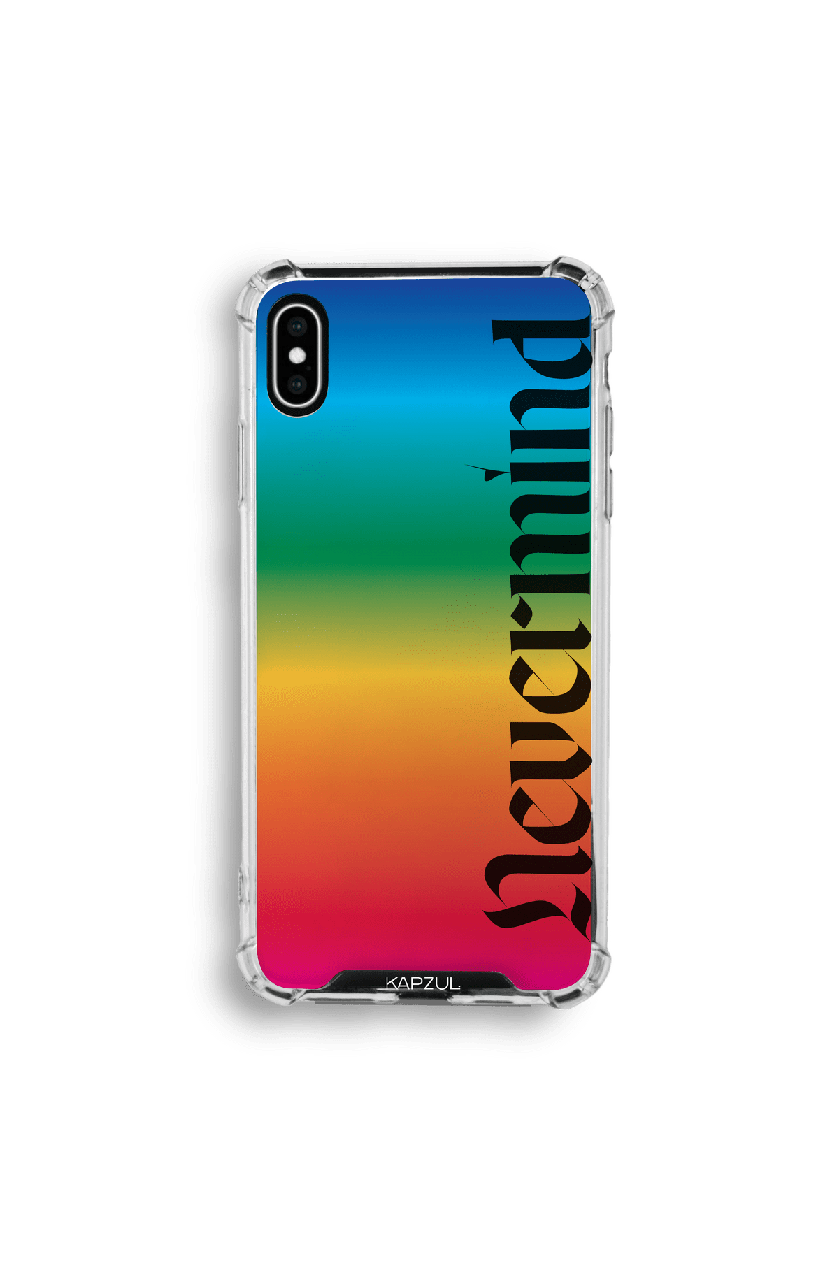 Nevermind - Rainbow - The Edgy One Collection - iPhone XS Max - Transparent Leather Case