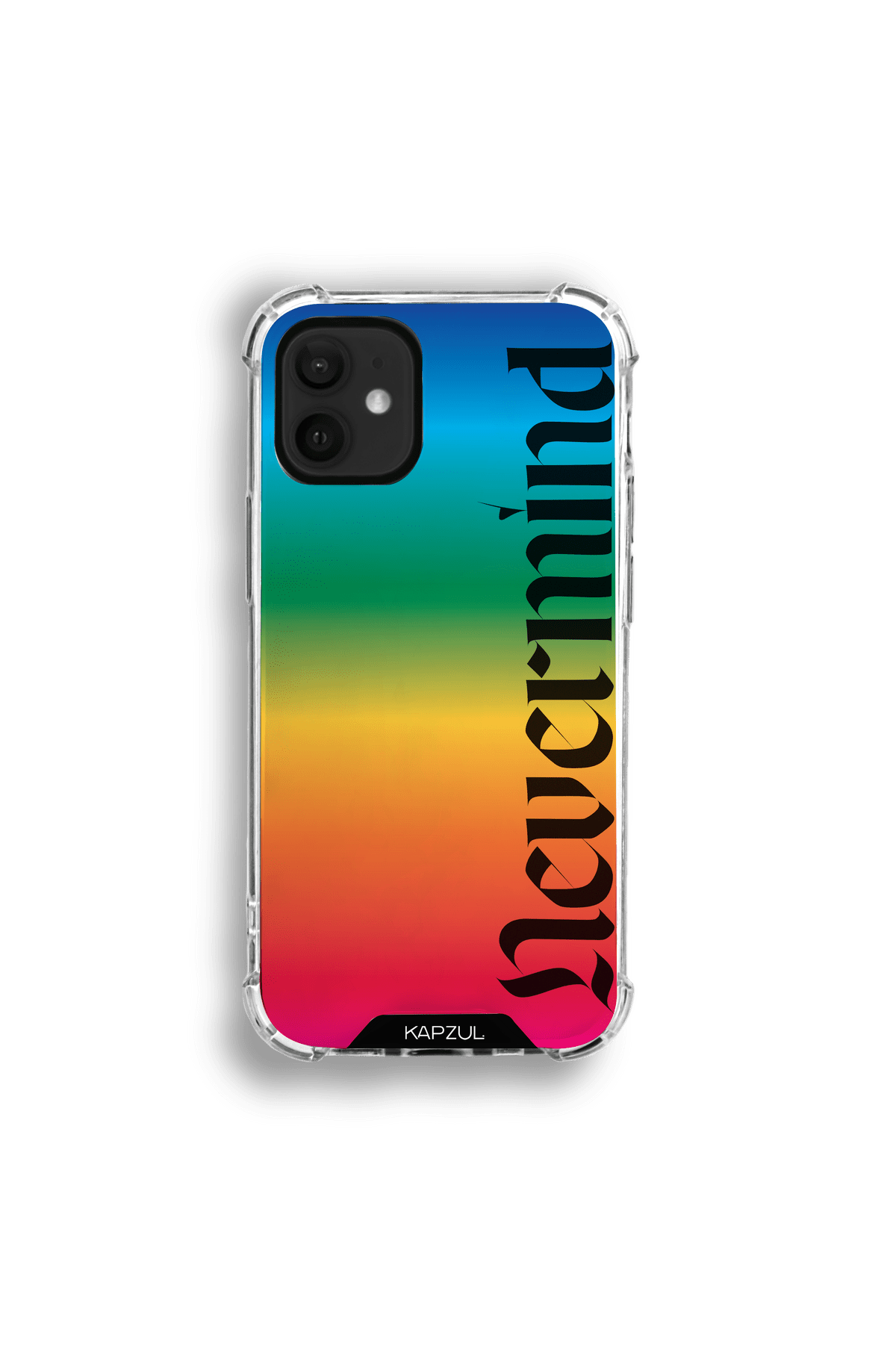 Nevermind - Rainbow - The Edgy One Collection - iPhone 12 Mini - Transparent Leather Case