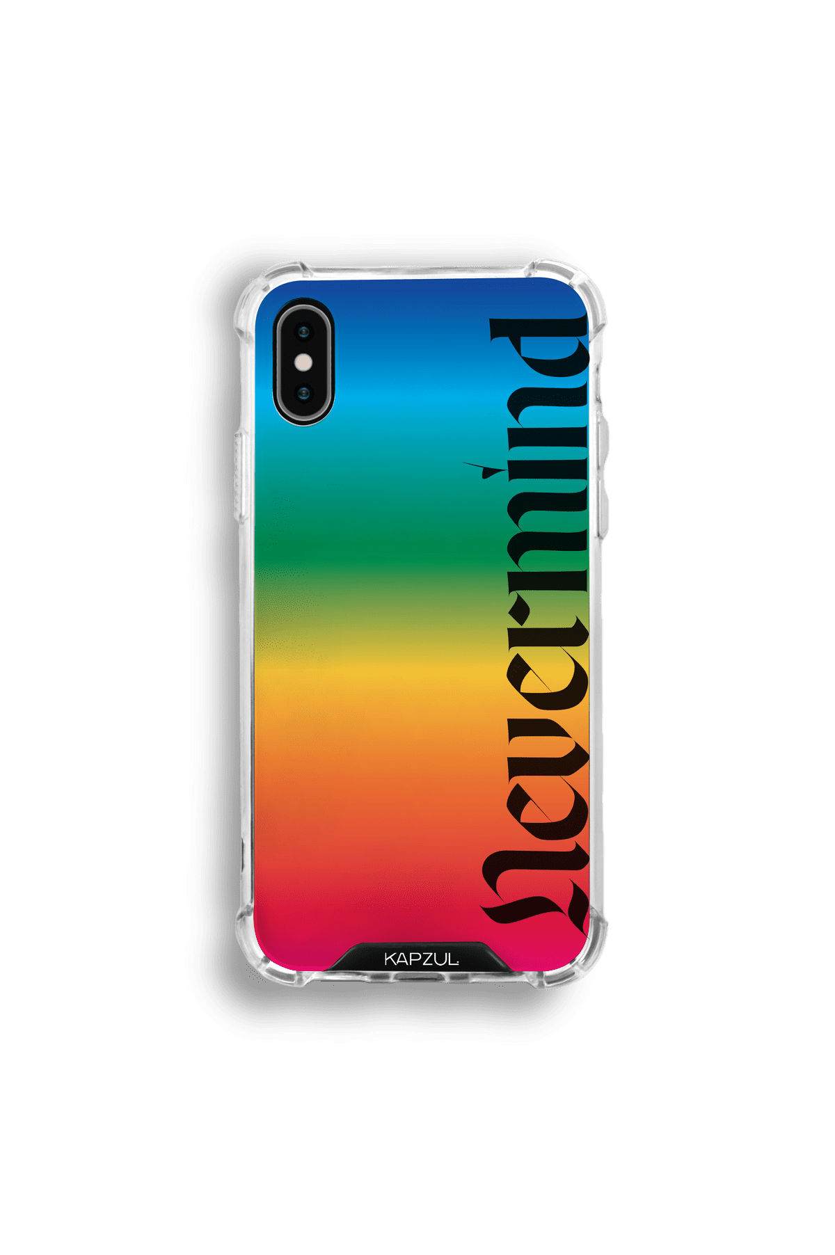 Nevermind - Rainbow - The Edgy One Collection - iPhone X - XS - Transparent Leather Case