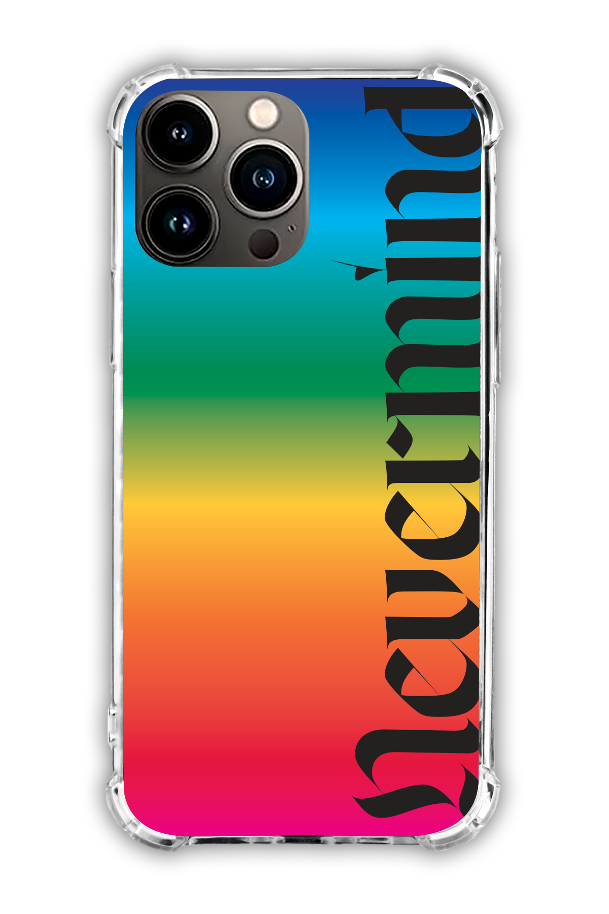 Nevermind - Rainbow - The Edgy One Collection - iPhone 15 Pro - Transparent Case