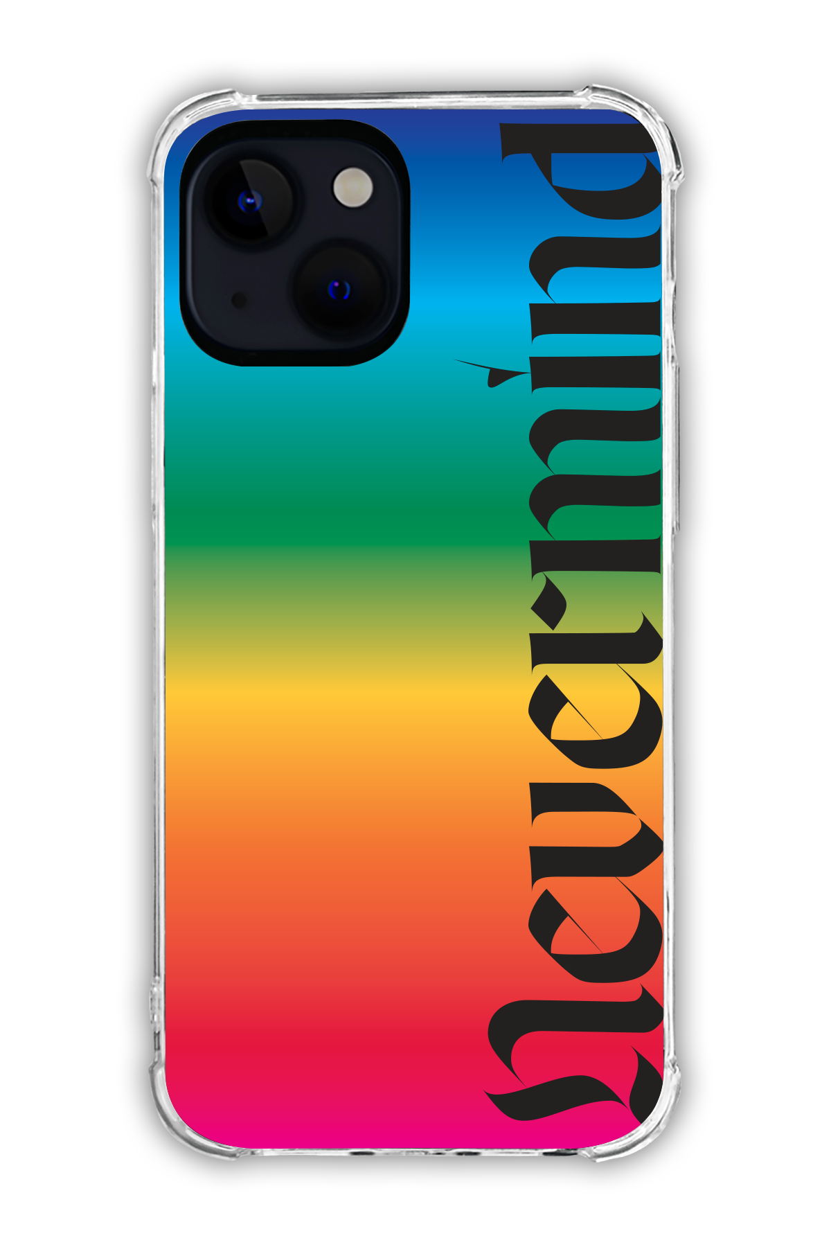 Nevermind - Rainbow - The Edgy One Collection - iPhone 15 Plus - Transparent Case