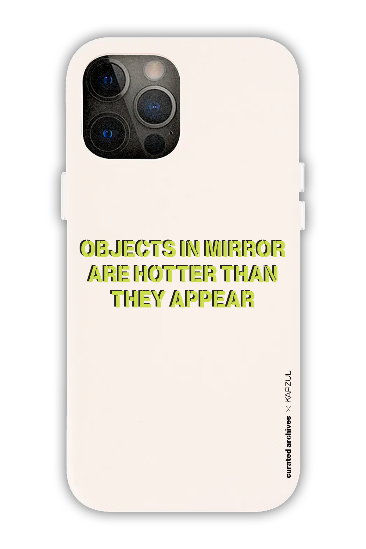 Objects in Mirror - Curated Archives X KAPZUL Phrase - iPhone 12 Pro Max - Leather Case