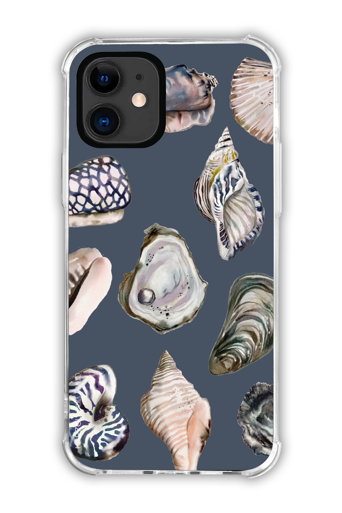 Black - Full Design – Oysters Case - iPhone 11 - Transparent Case