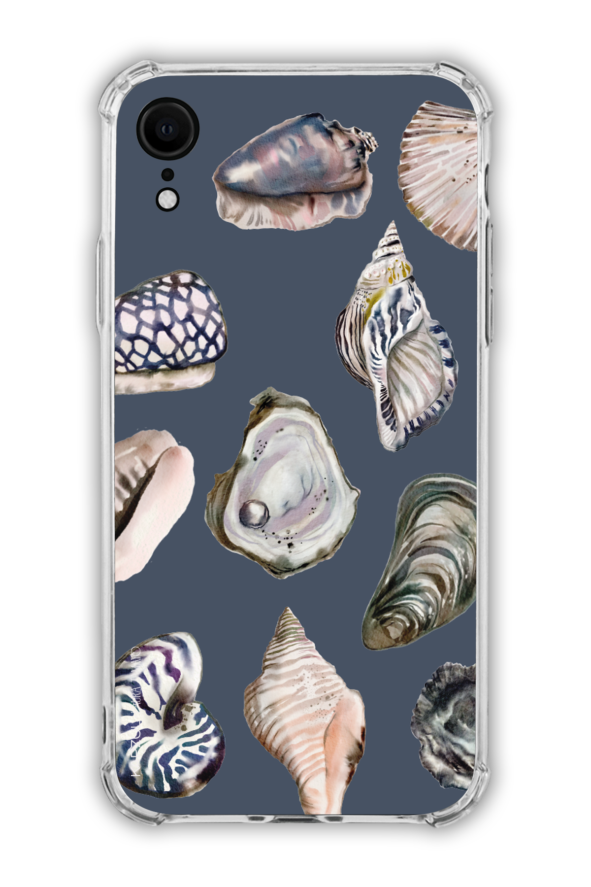 Black - Full Design – Oysters Case - iPhone XR - Transparent Case