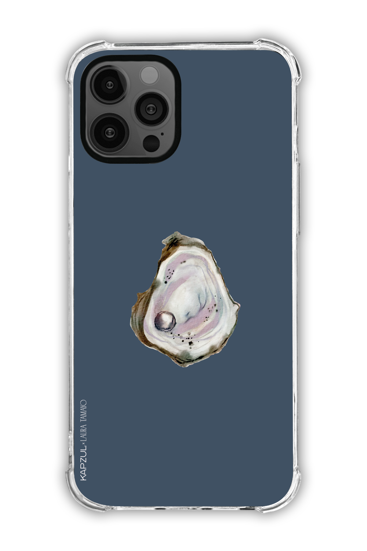 Black - Simple Design – Oysters Case - iPhone 12 Pro Max - Transparent Case